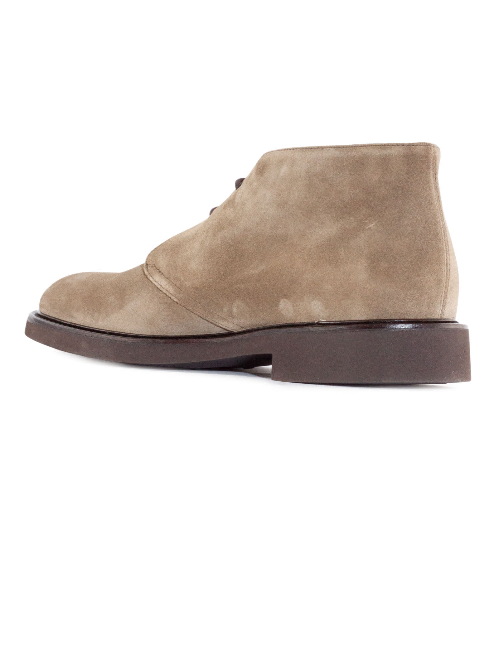 DOUCAL'S BEIGE MINK SUEDE ANKLE BOOT 