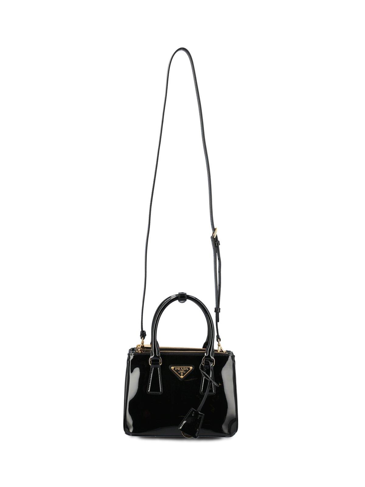 Prada Logo Plaque Top Handle Bag In Kj Nero R