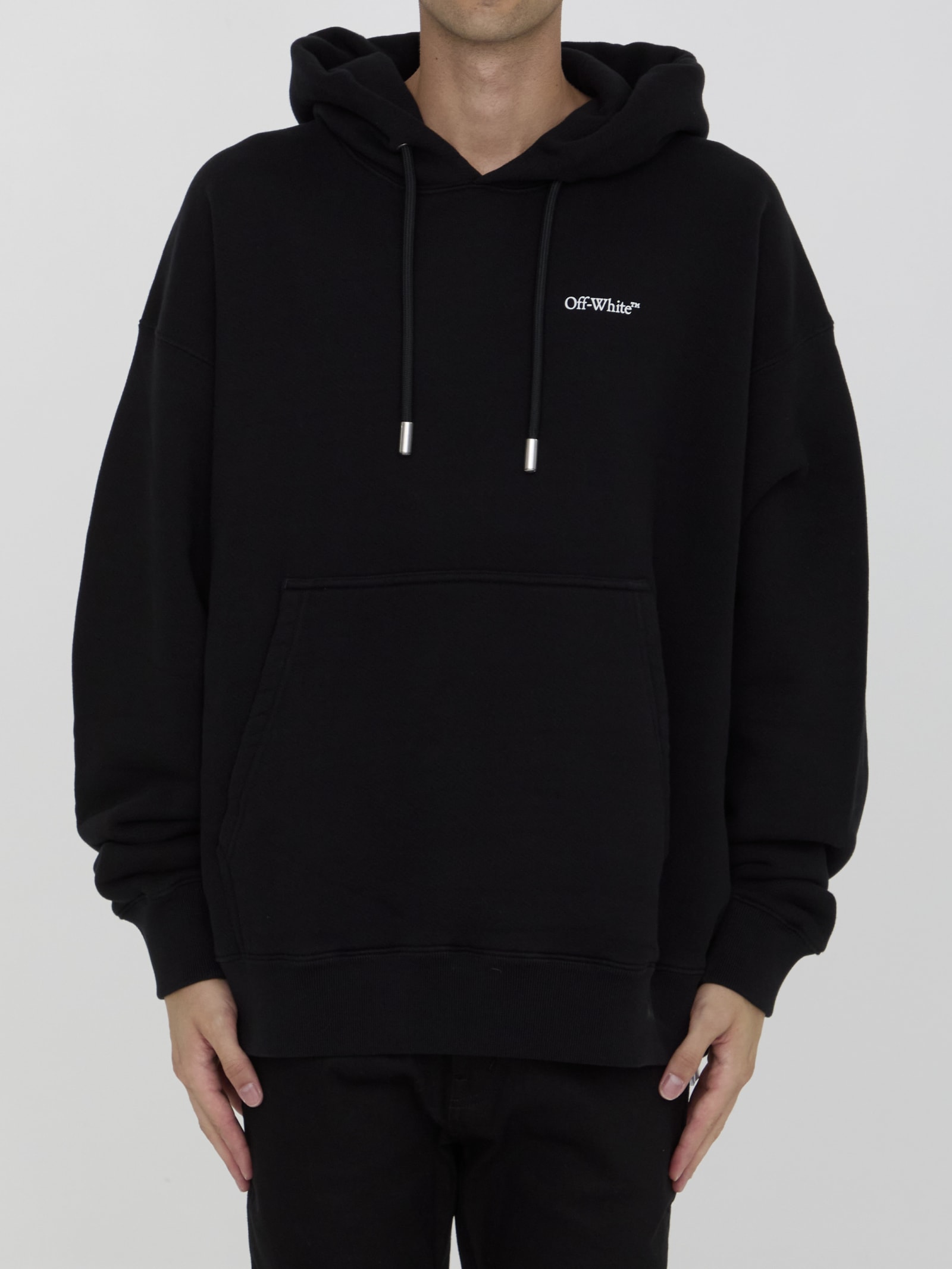 Shop Off-white Windy Arrow Skate Hoodie In Black