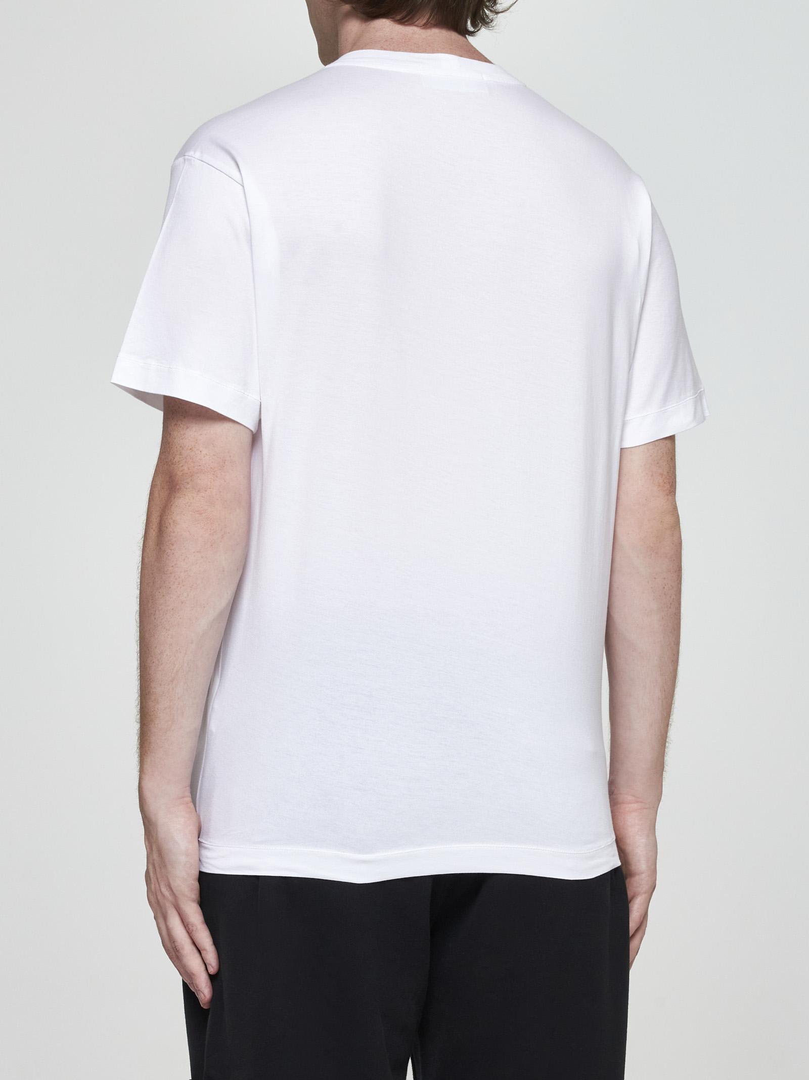 Shop Stone Island Logo-patch Cotton T-shirt In White