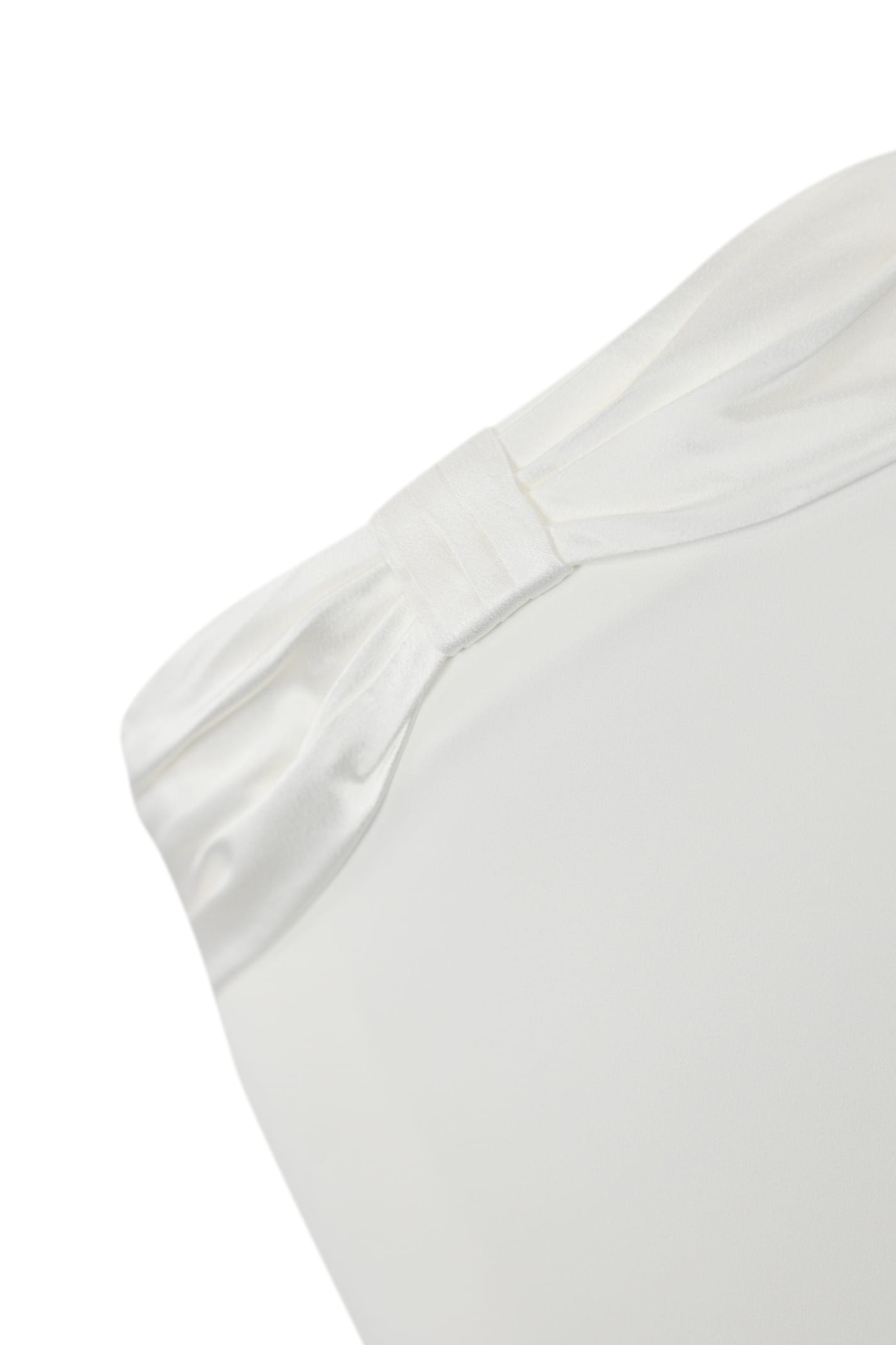 Elisabetta Franchi Crepe Skirt With Satin Bow In Ivory
