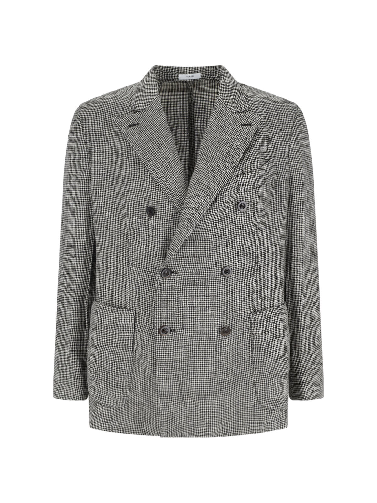 Double-breasted Houndstooth Blazer