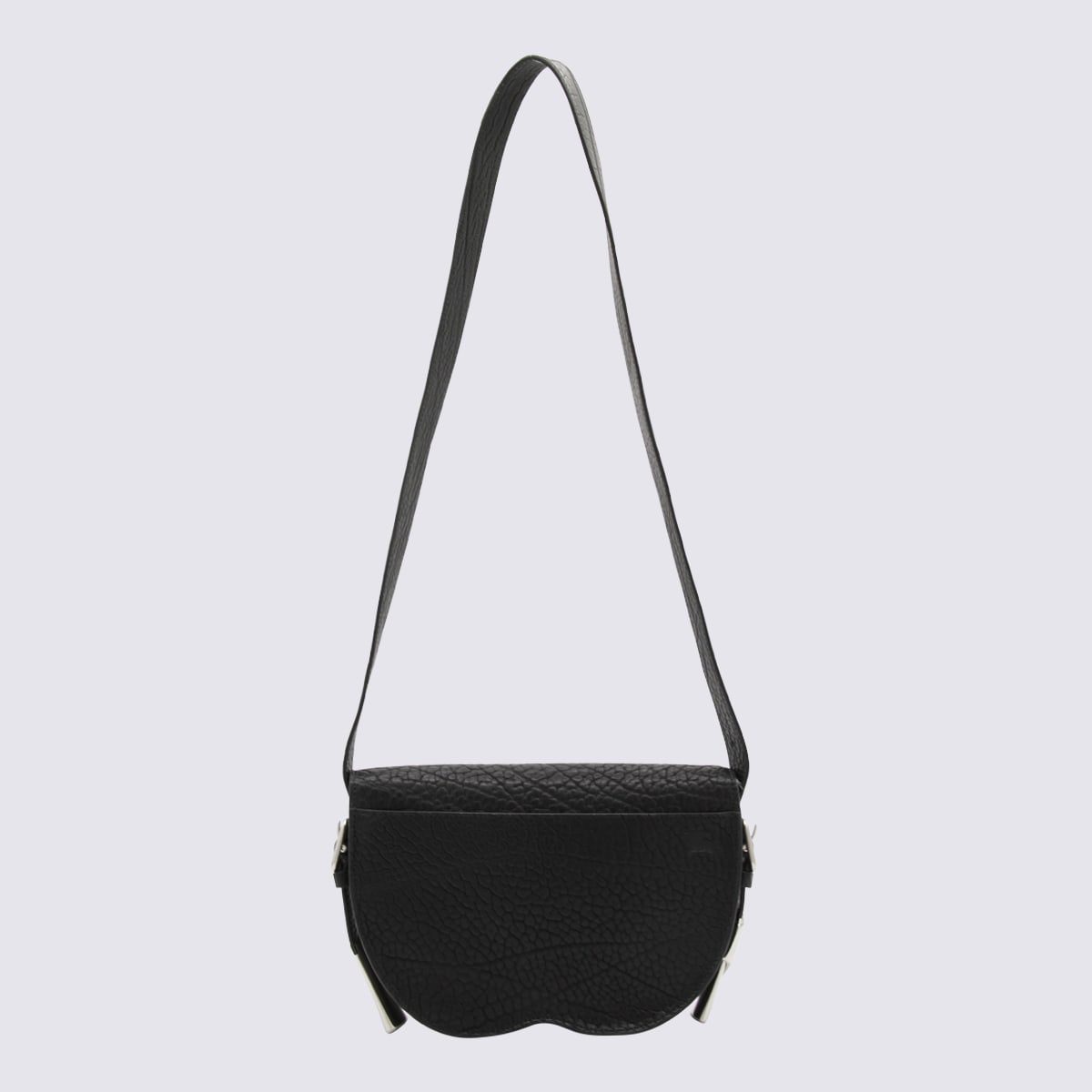 Shop Burberry Black Leather Chess Shoulder Bag