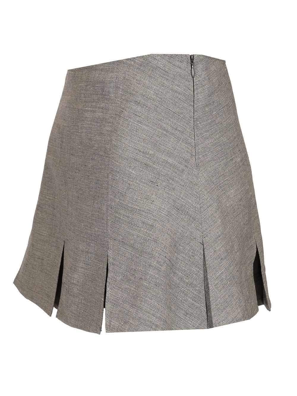 Shop Durazzi Milano Pleated Tailored Miniskirt In Grey