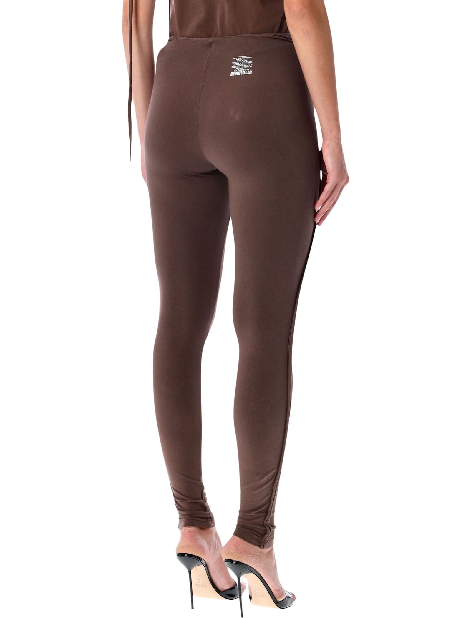 Ottolinger High-waisted Sculptural Seam Leggings In Brown