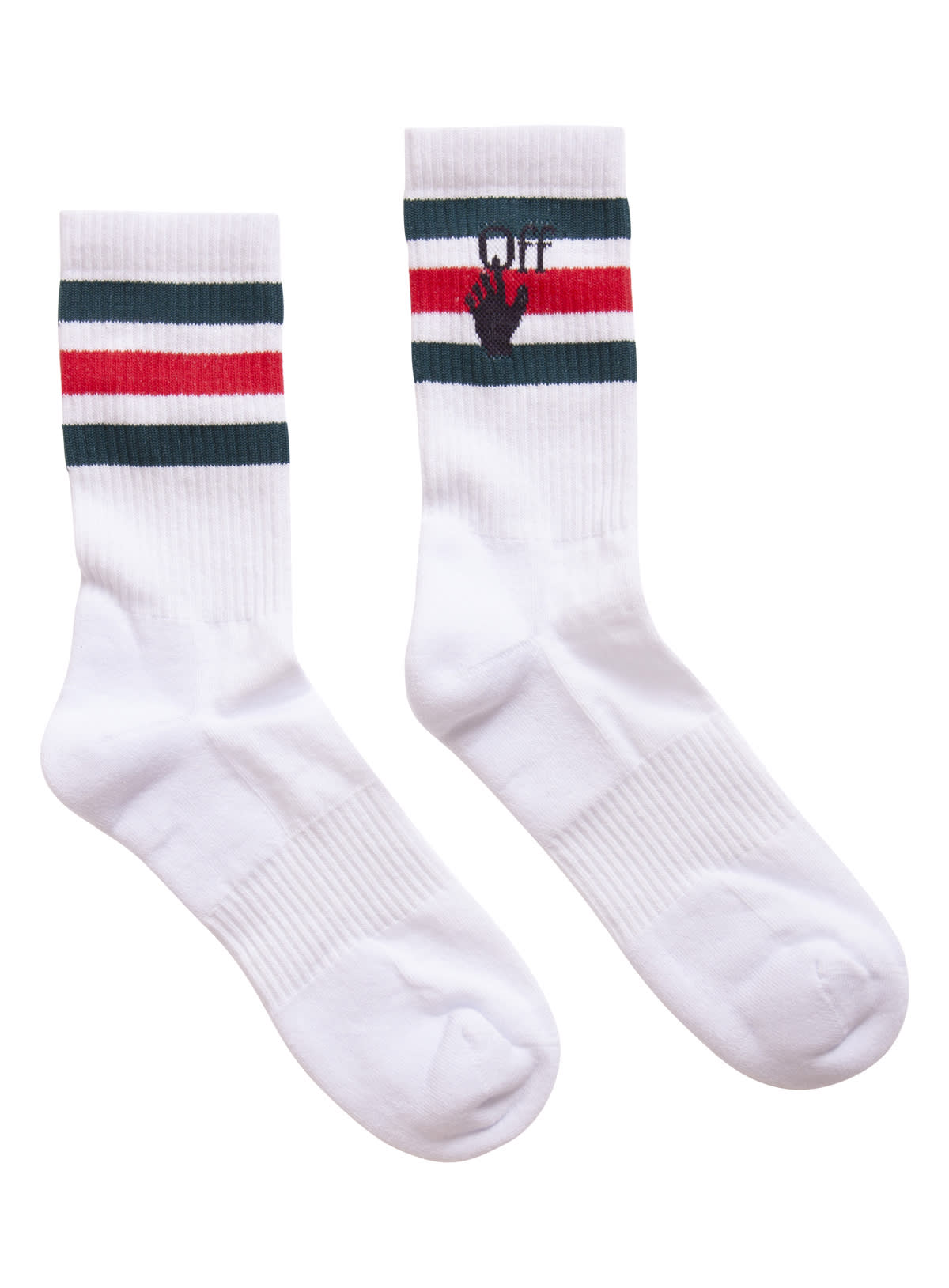 Off-white Hand Logo Mid Socks
