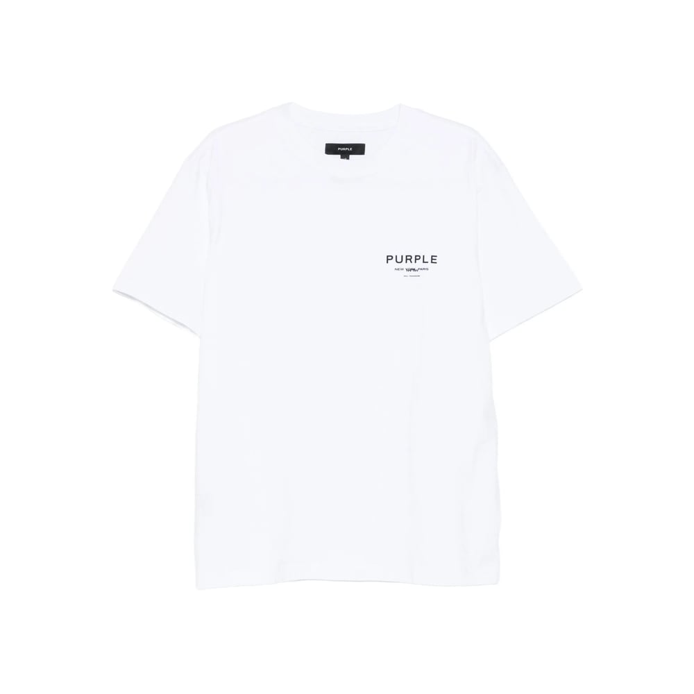 Purple Brand Jersey Short-sleeve T-shirt In White
