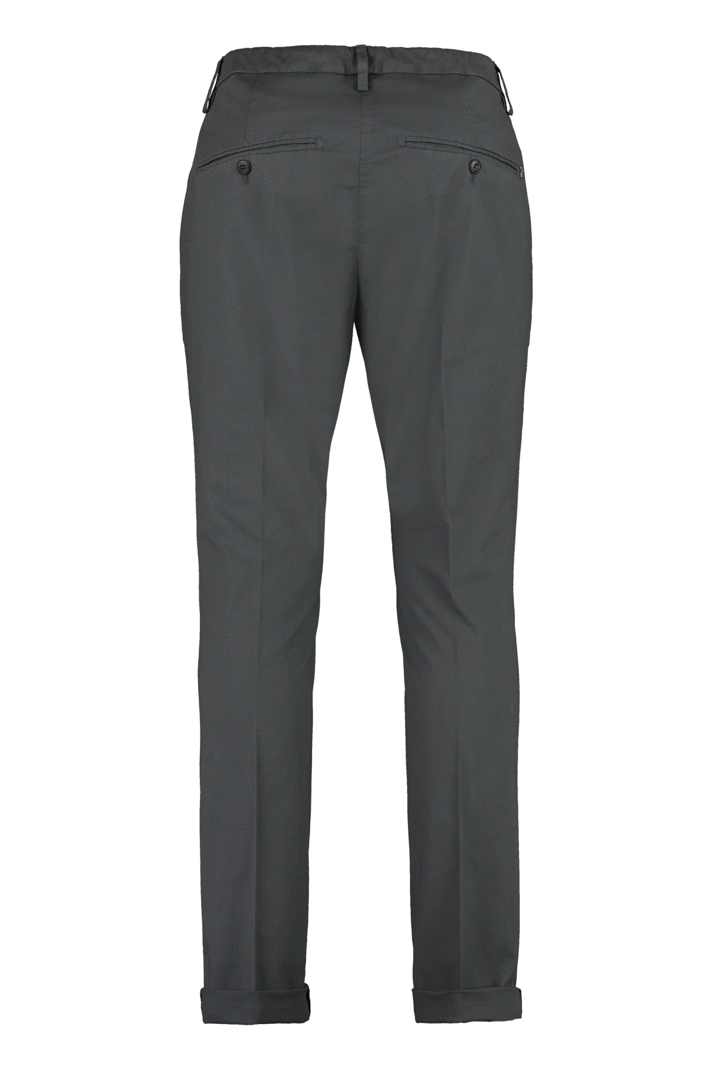 Shop Dondup Gaubert Stretch Cotton Trousers In Grey