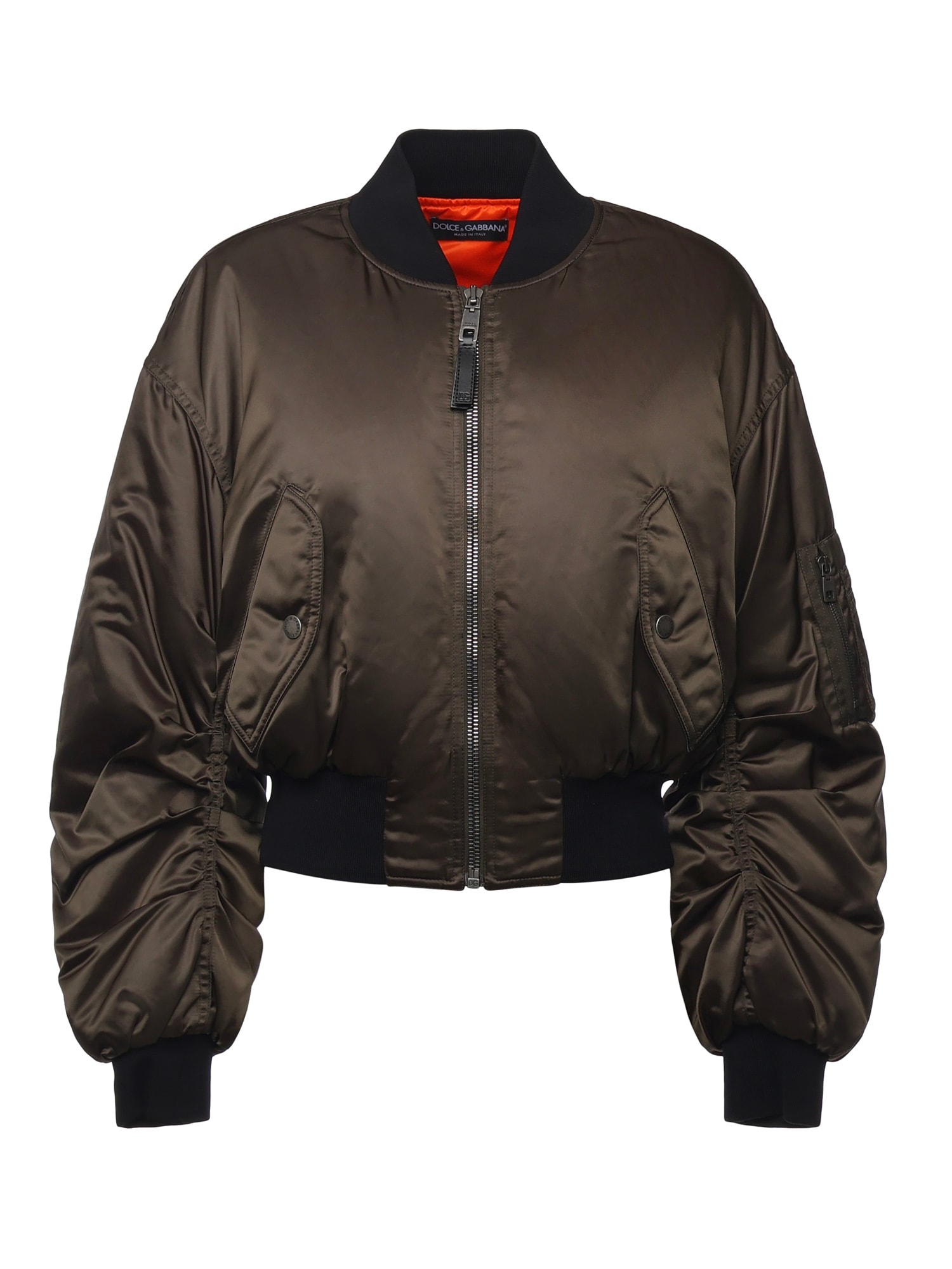 Dolce & Gabbana Nylon Canvas Jacket In Brown