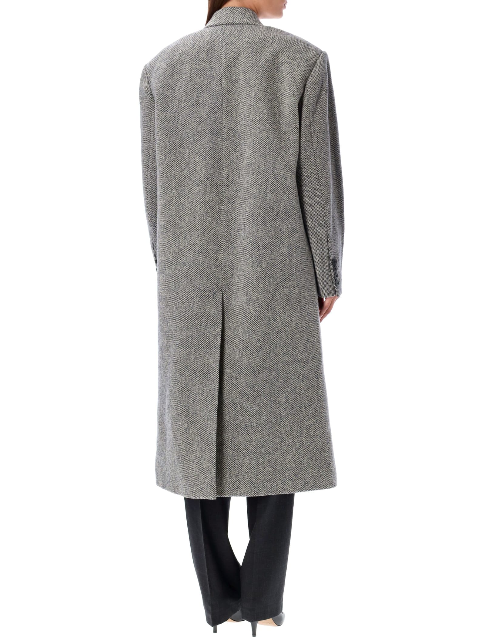 Shop Marant Etoile Lexana Coat In Black Ecru