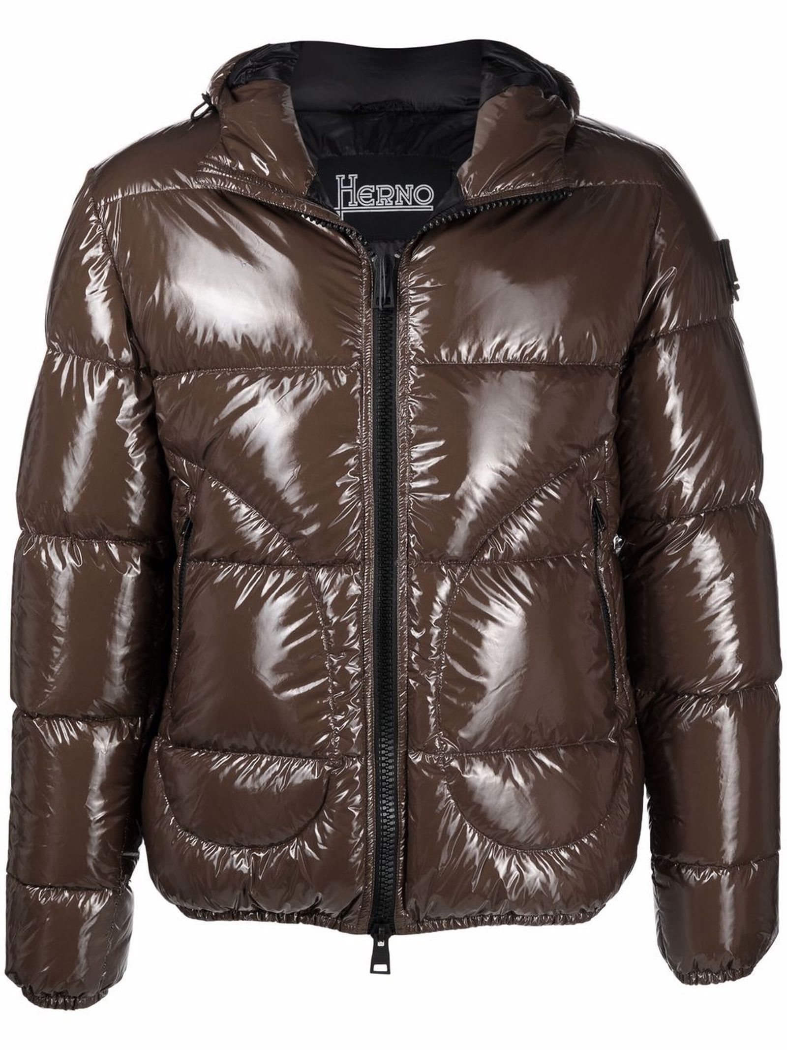 Herno Dark Brown Down-padded Jacket
