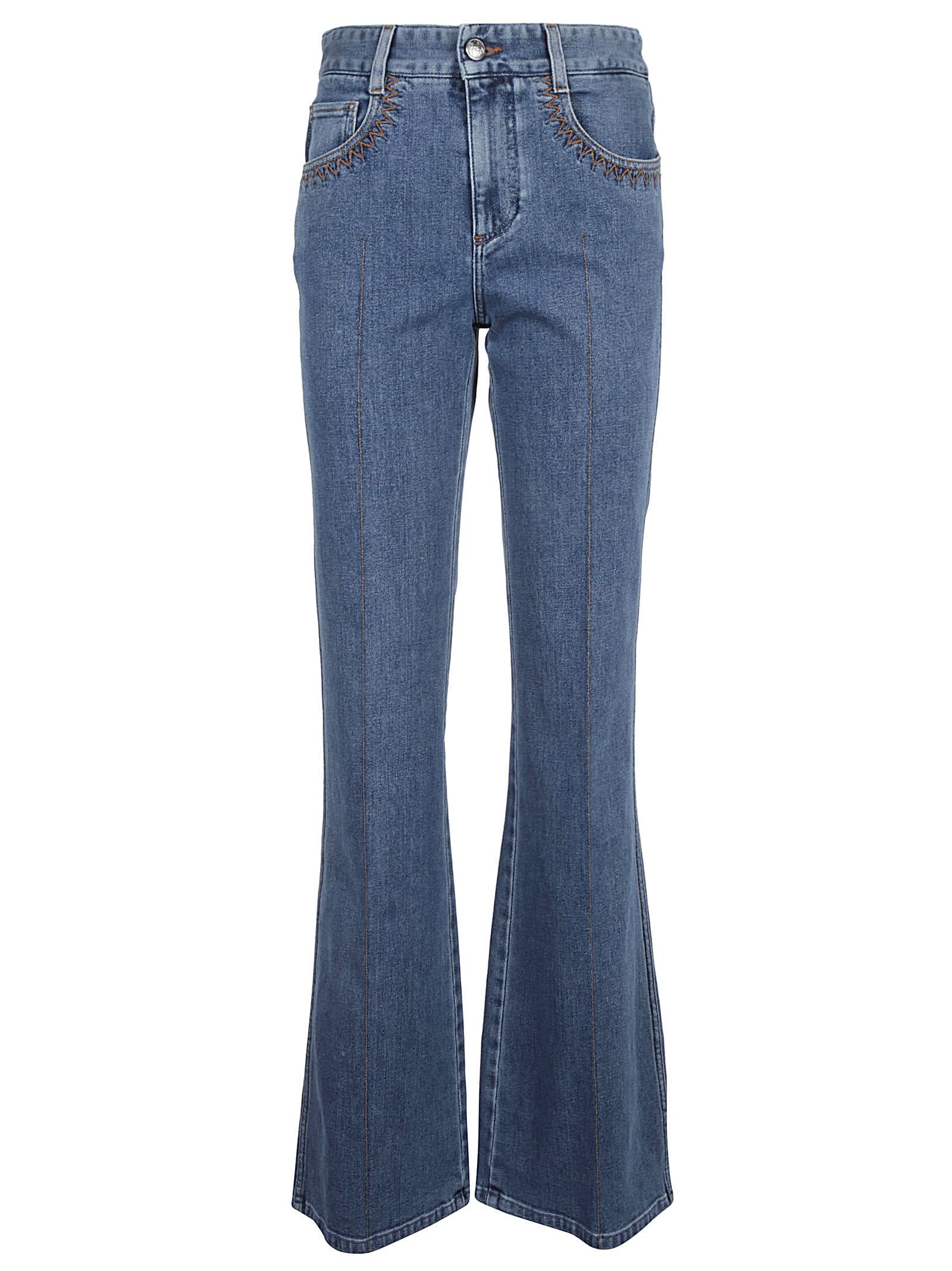Chloé Straight Jeans In Moonlight Blue