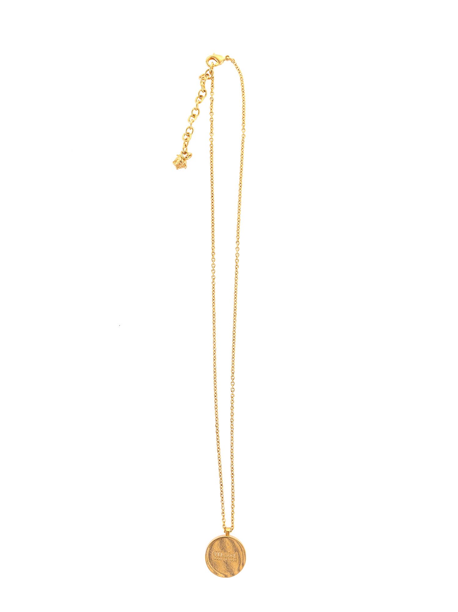 Shop Versace Necklace In Golden