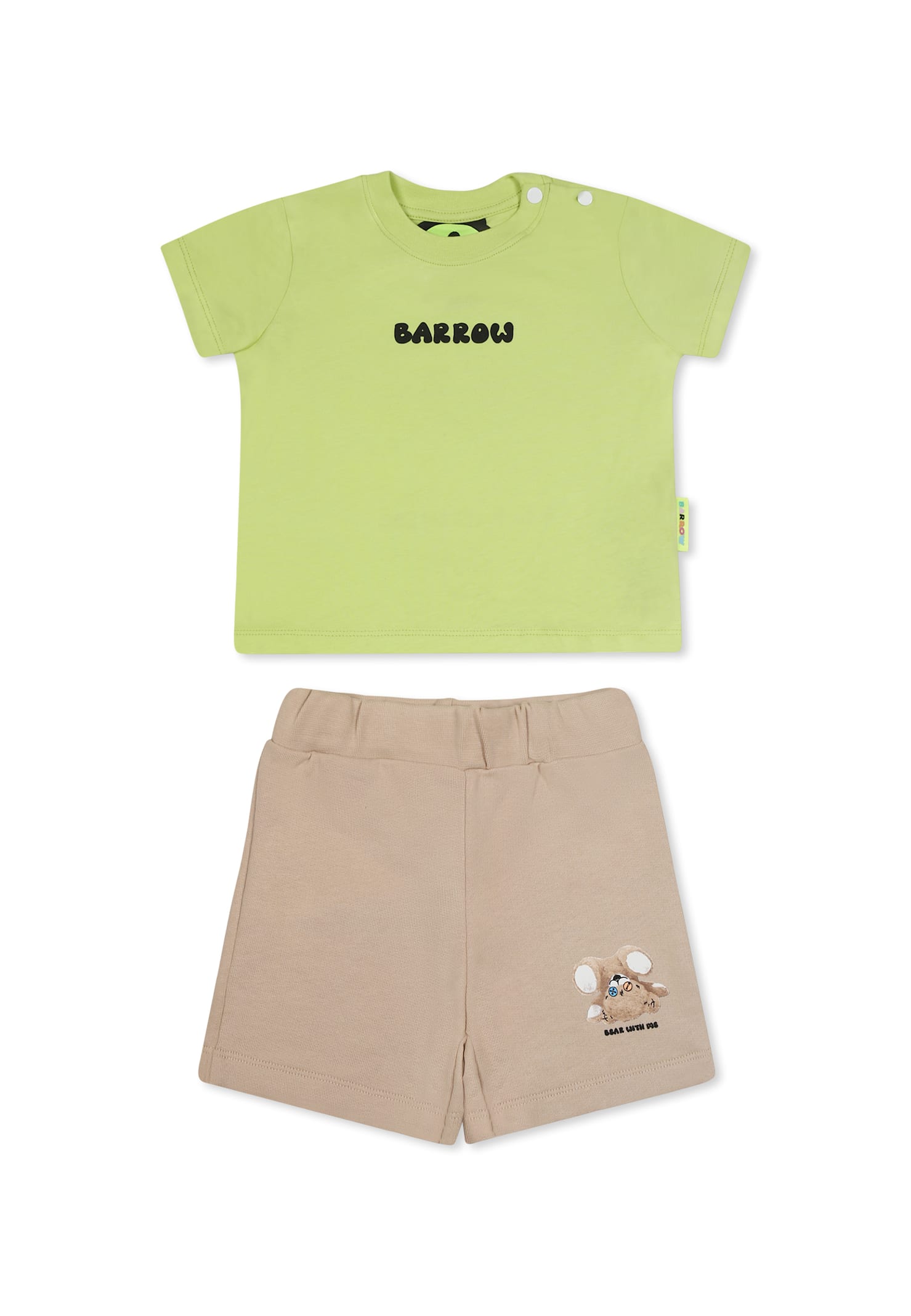 Barrow Multicolor Suit For Babykids With Bear Print In Multicolor
