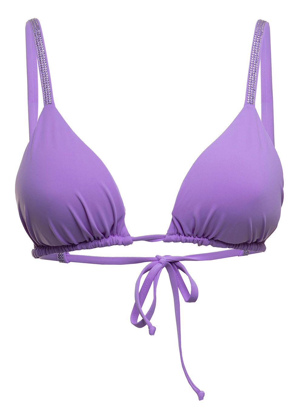Fisico - Cristina Ferrari Fisico Womanss Purple Bikini Top With Rhinestone-embellisment On Straps