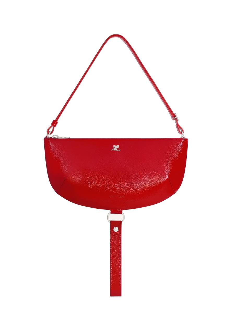 Courrèges Eclipse Naplack Clutch Bag Ruby In Red