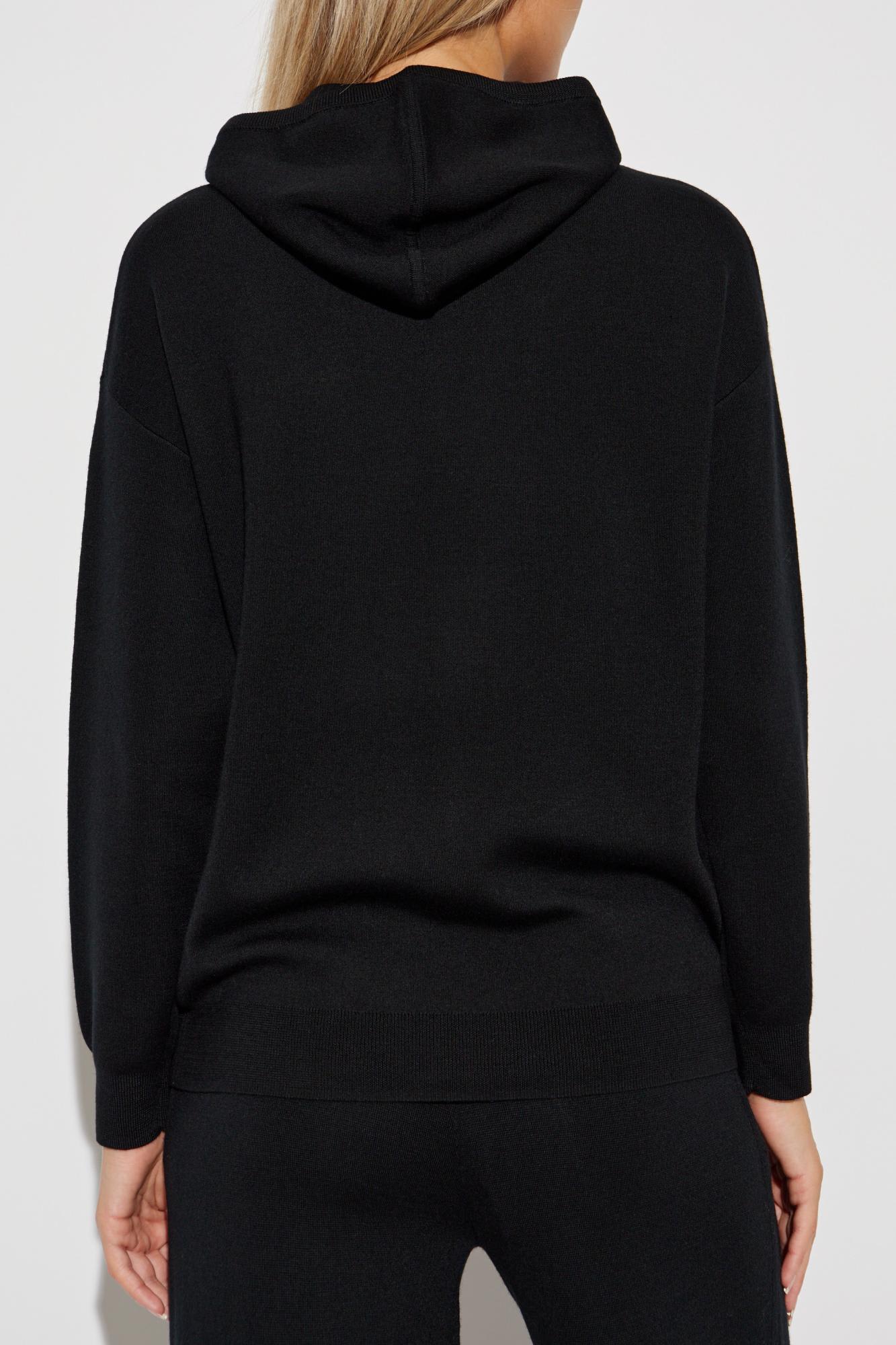 Shop Max Mara Hooded Sweater In Black