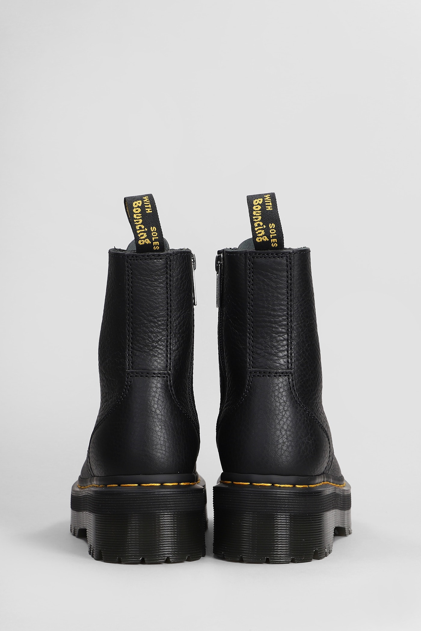 Shop Dr. Martens' Jadon Iii Combat Boots In Black Leather