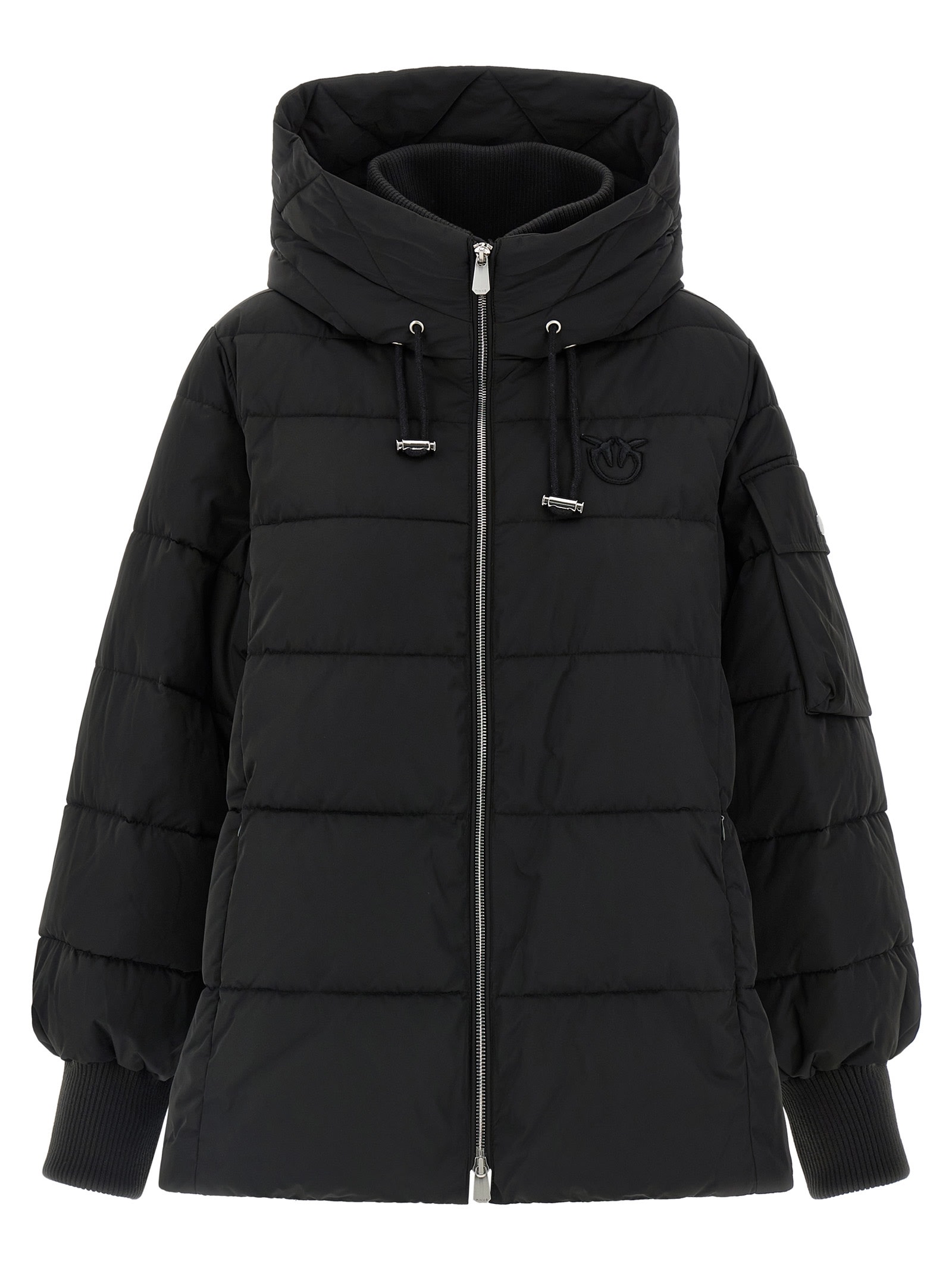 Pinko Crusca Puffer Jackets Black In Multi
