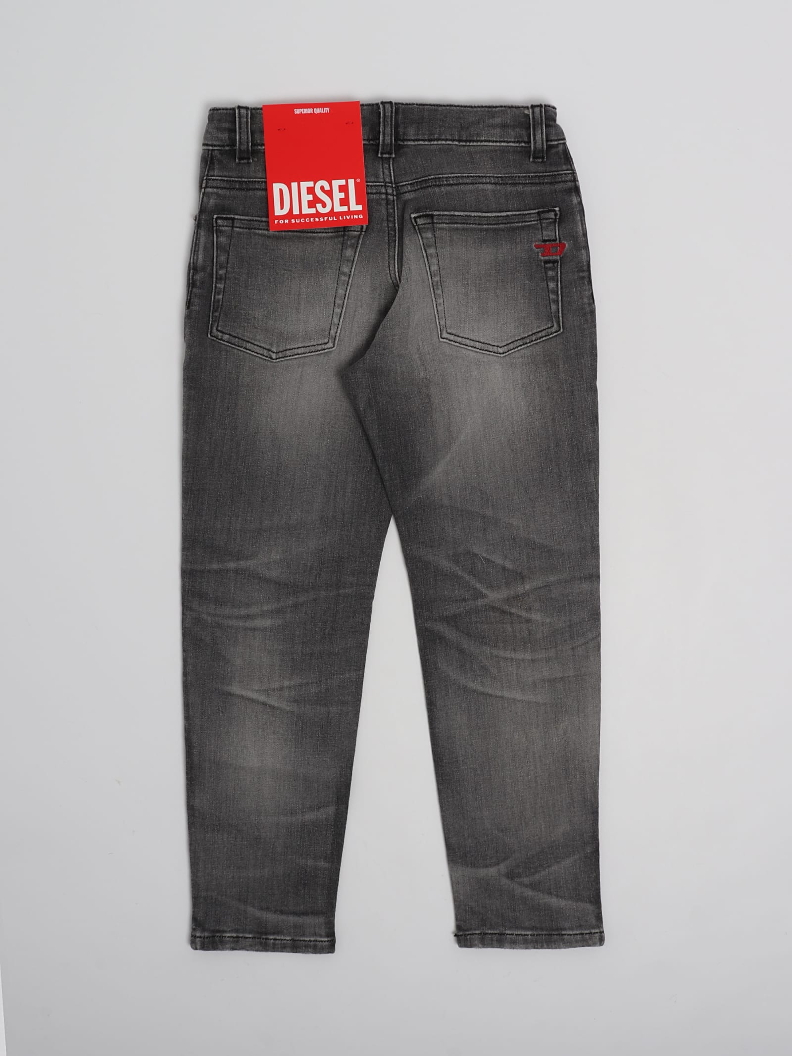 Shop Diesel Jeans Fining Jeans In Denim Grigio