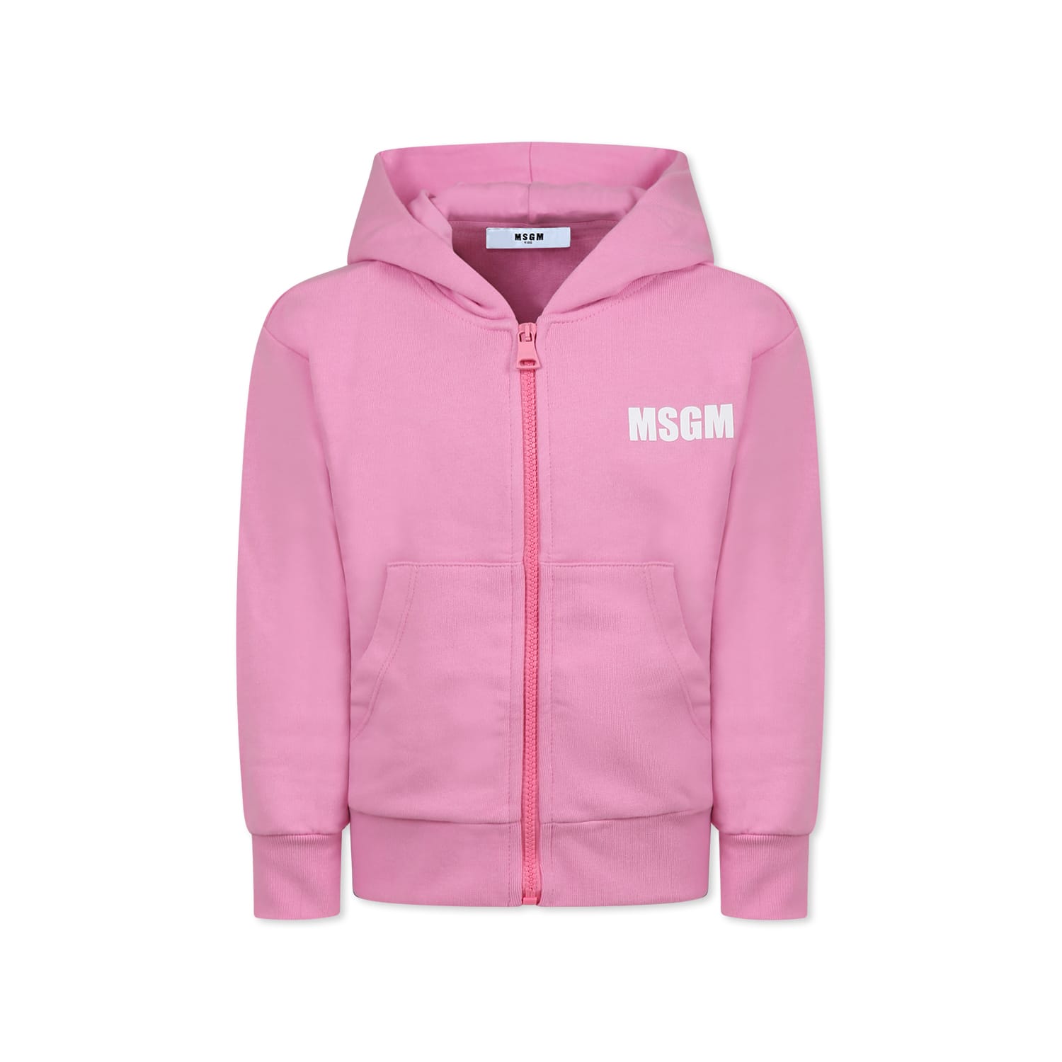 Shop Msgm Pink Sweatshirt For Girl With Logo