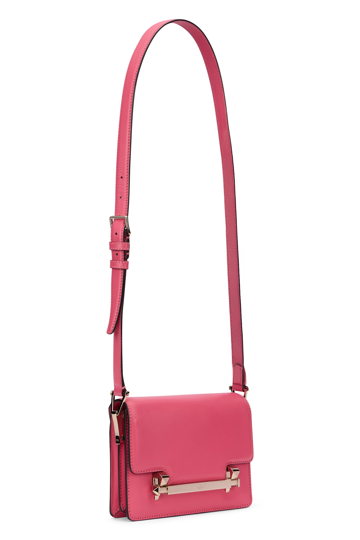 Valentino Leather Crossbody Bag In Pink