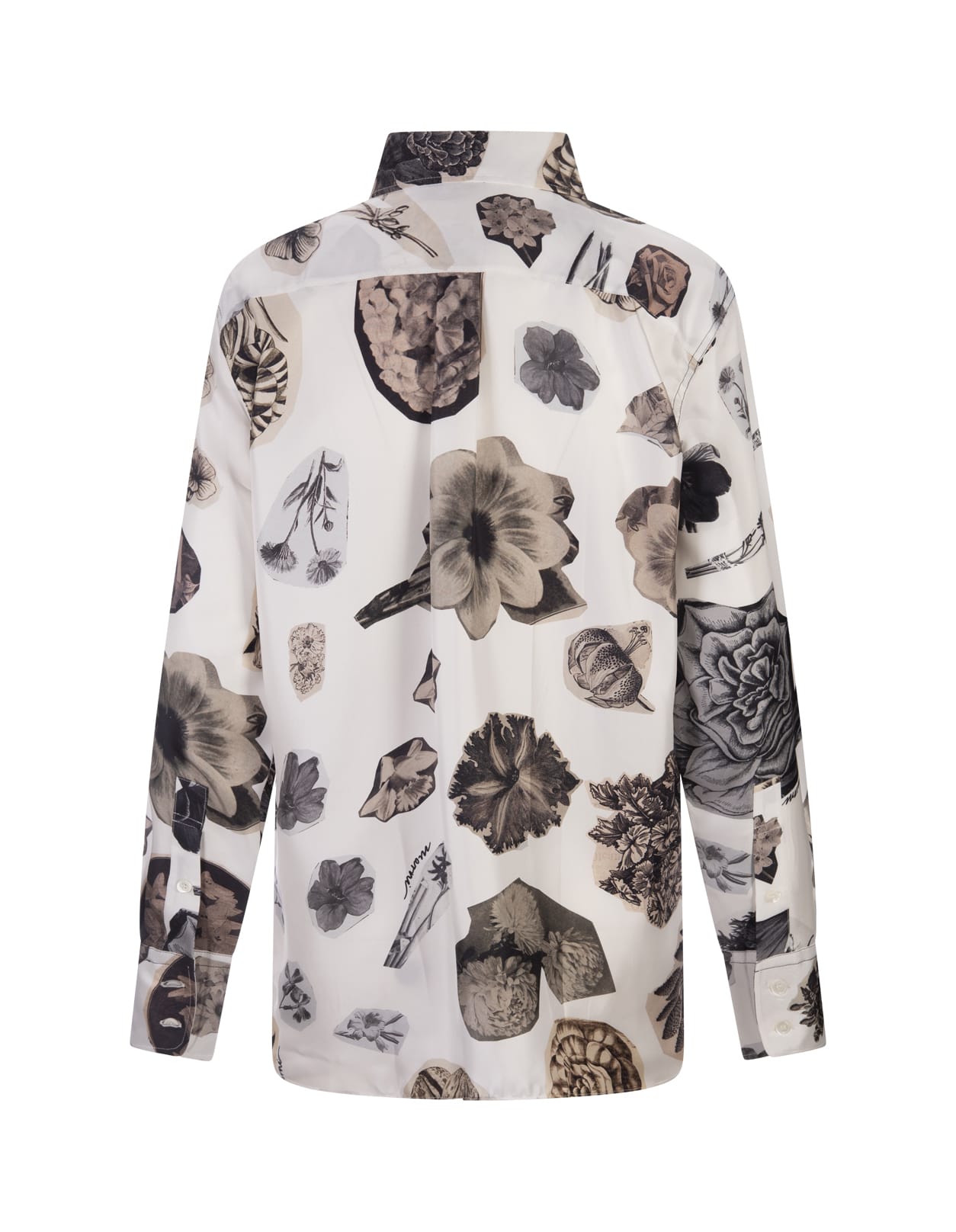Shop Marni Shirt With Nocturnal Print In White