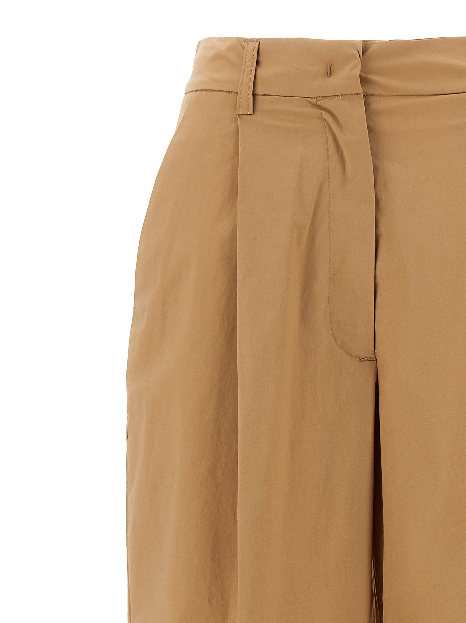 The Latest Slightly Wide Straight Leg Neutrals Trousers In Beige