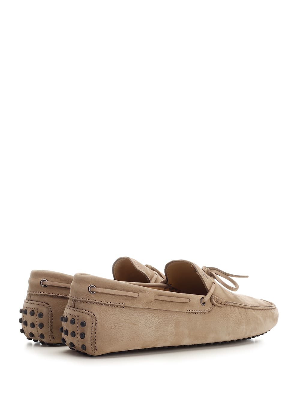 Shop Tod's Suede Loafers In Beige