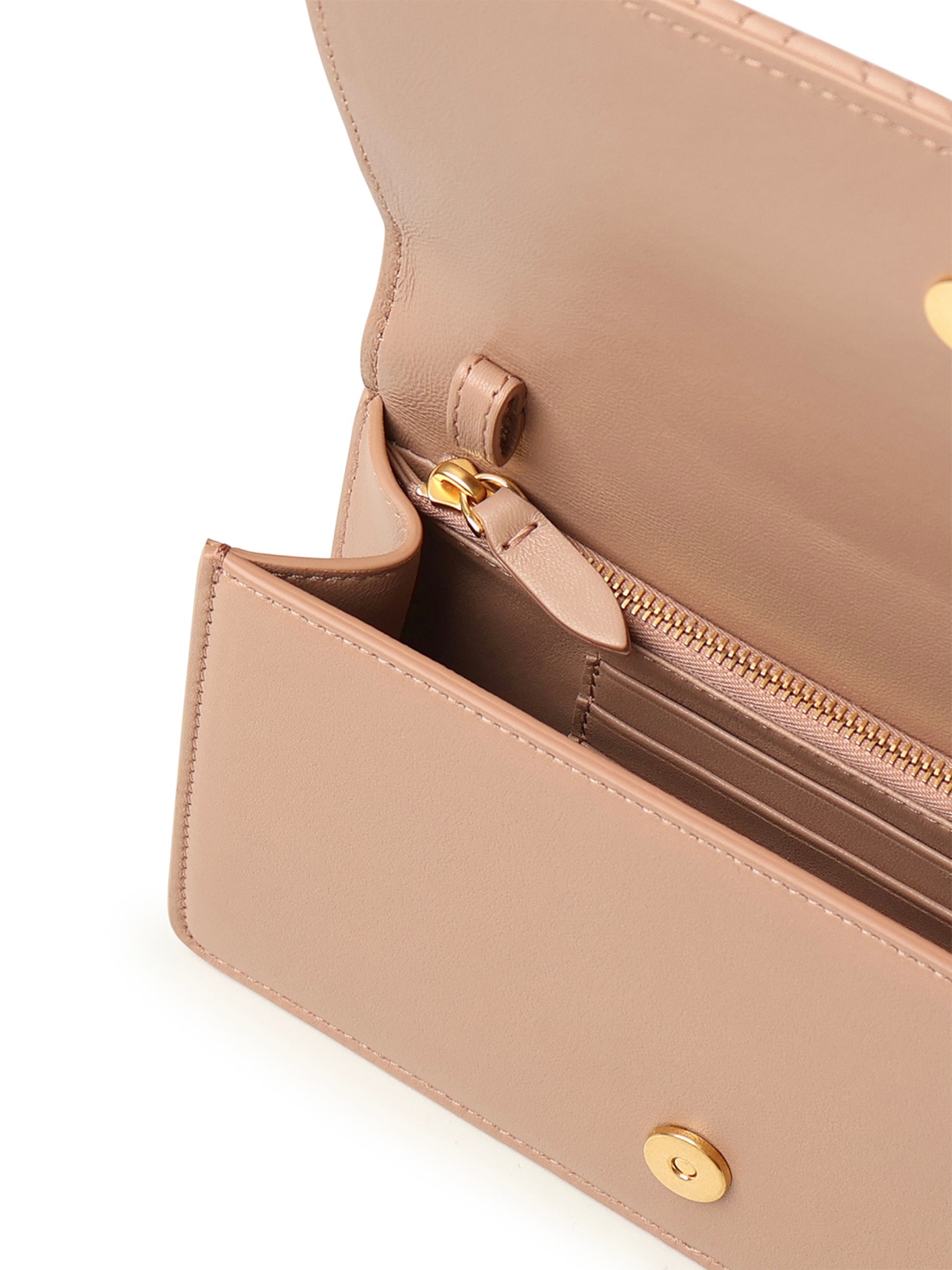 Valentino Quiltie 67 Mini Shoulder Bag In Brown