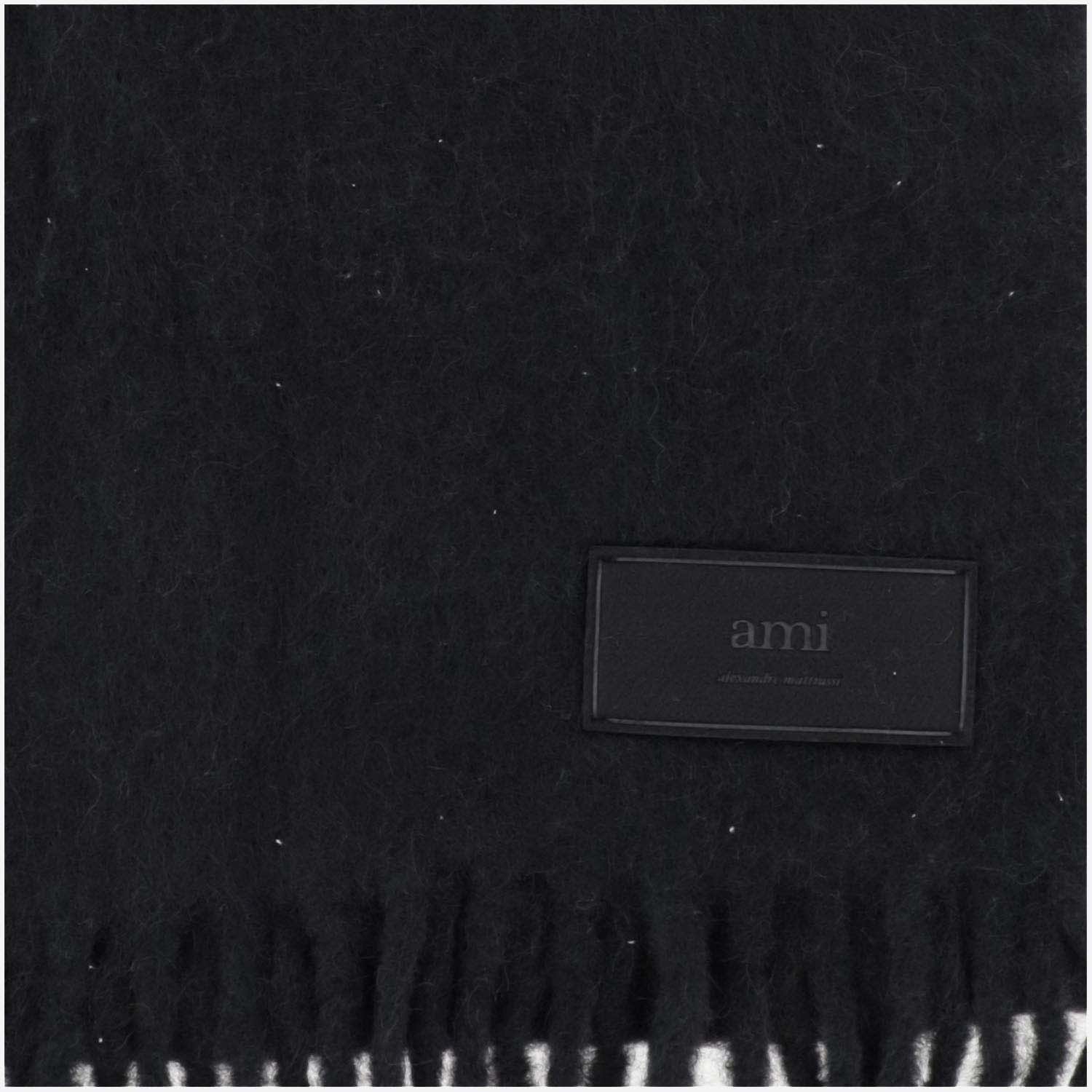 Ami Alexandre Mattiussi Alpaca Blend Scarf In Black