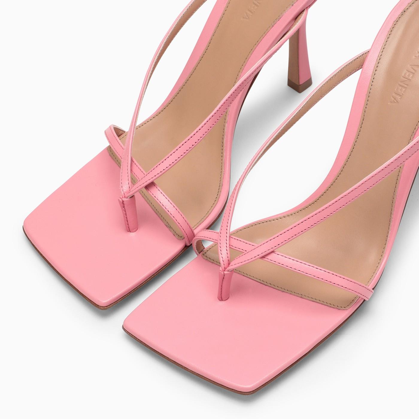 Bottega Veneta Leather Sandals With Straps 10 Cm In 5593