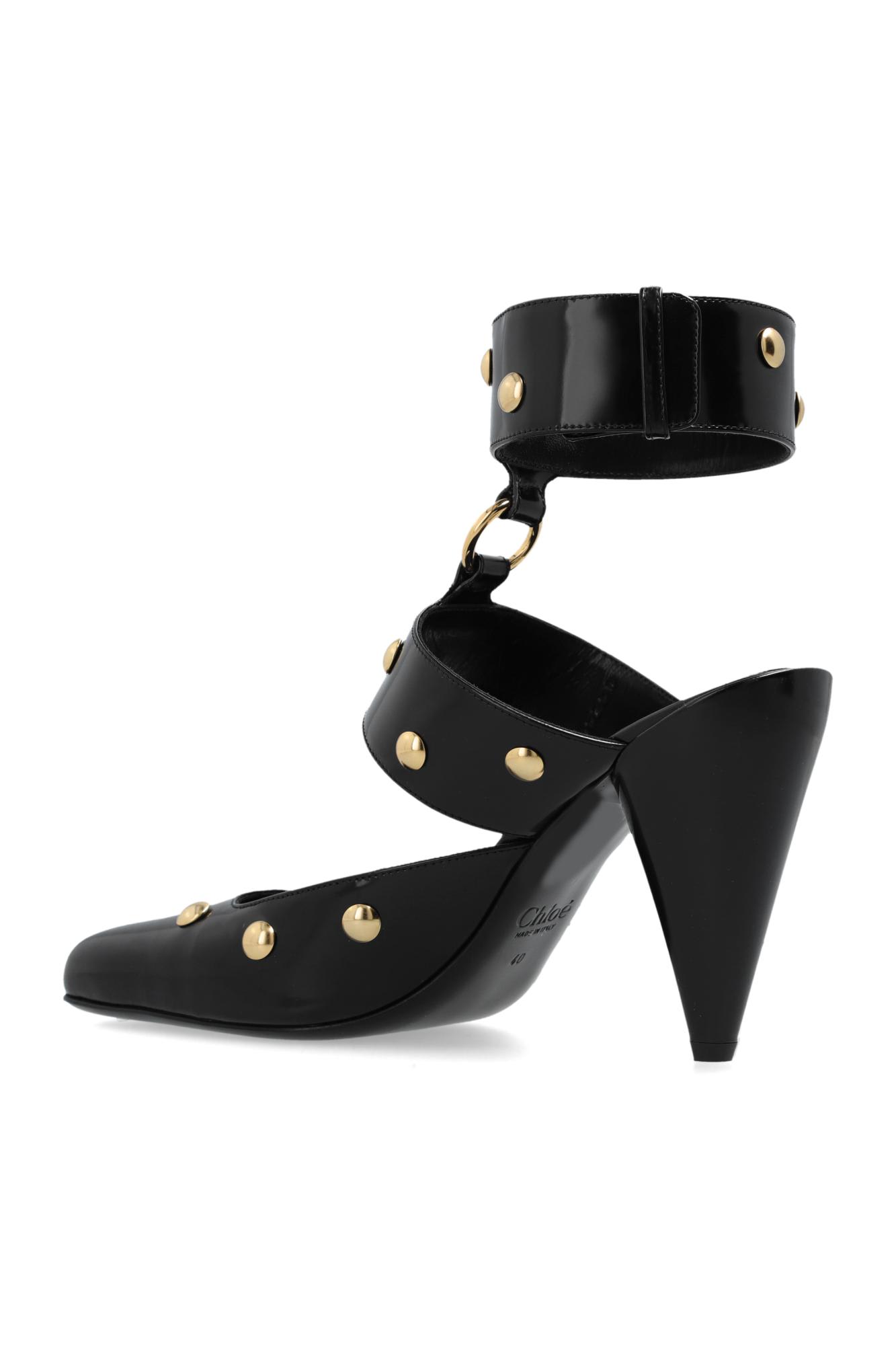 Shop Chloé Heeled Shoes Jade In Black