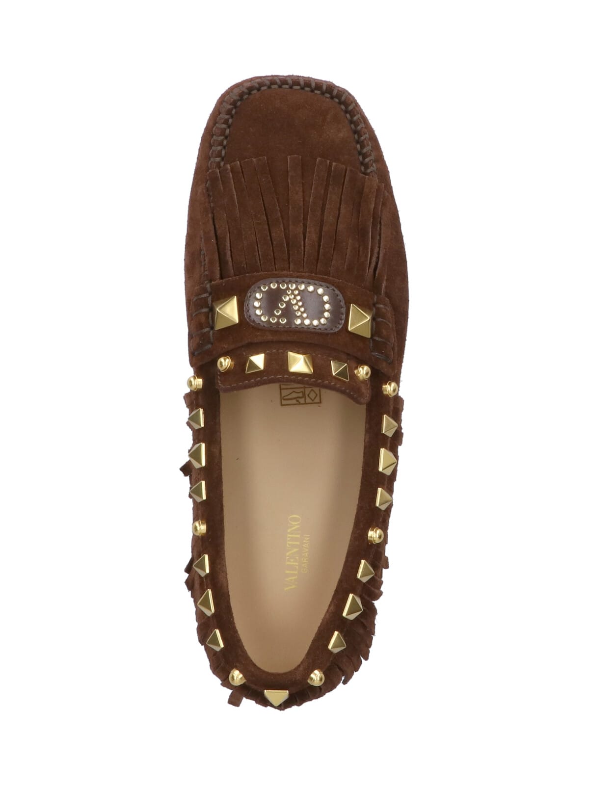 Valentino Garavani Brown Split-leather Plaster Caster Loafers