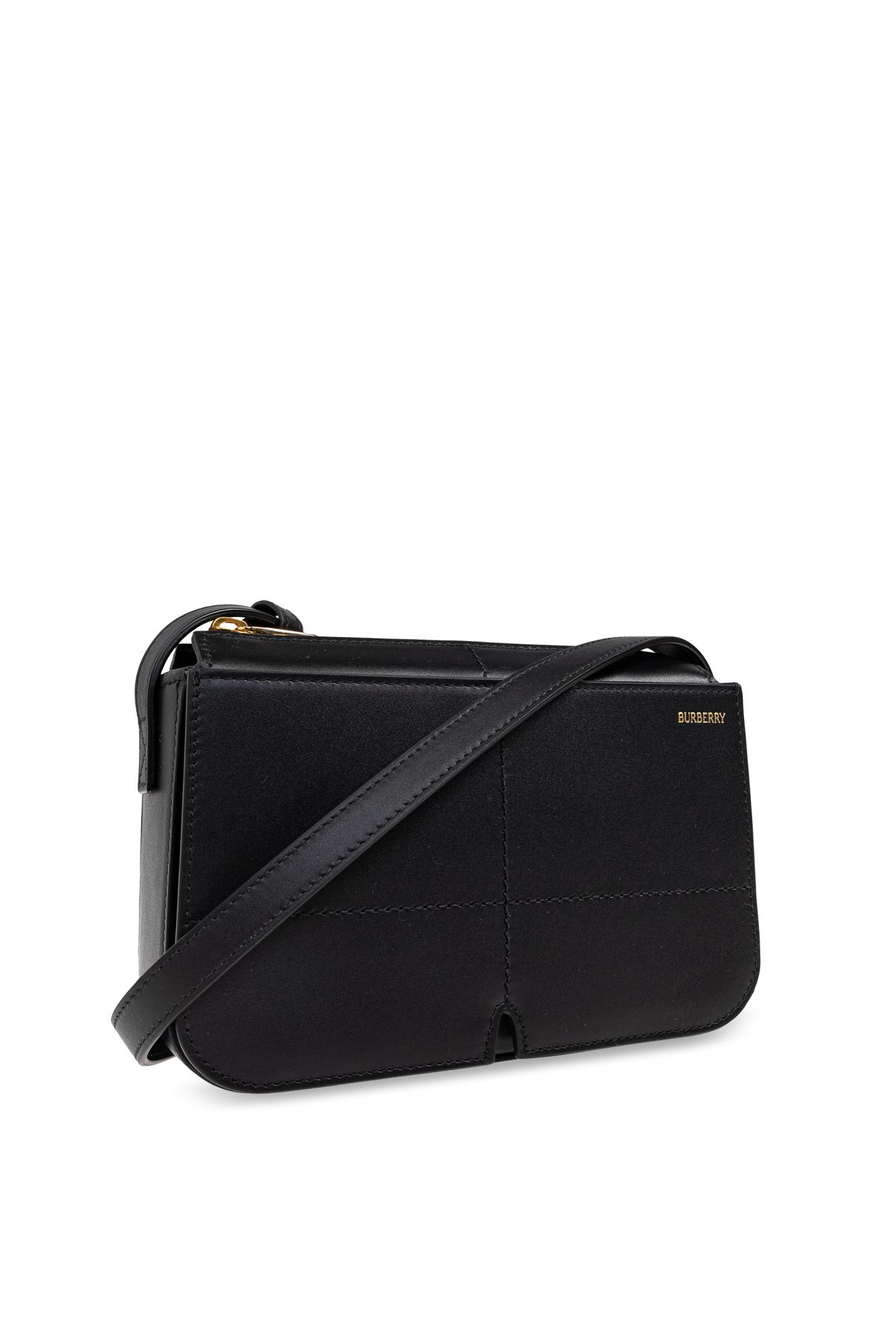 Shop Burberry Shoulder Bag Slip In Black