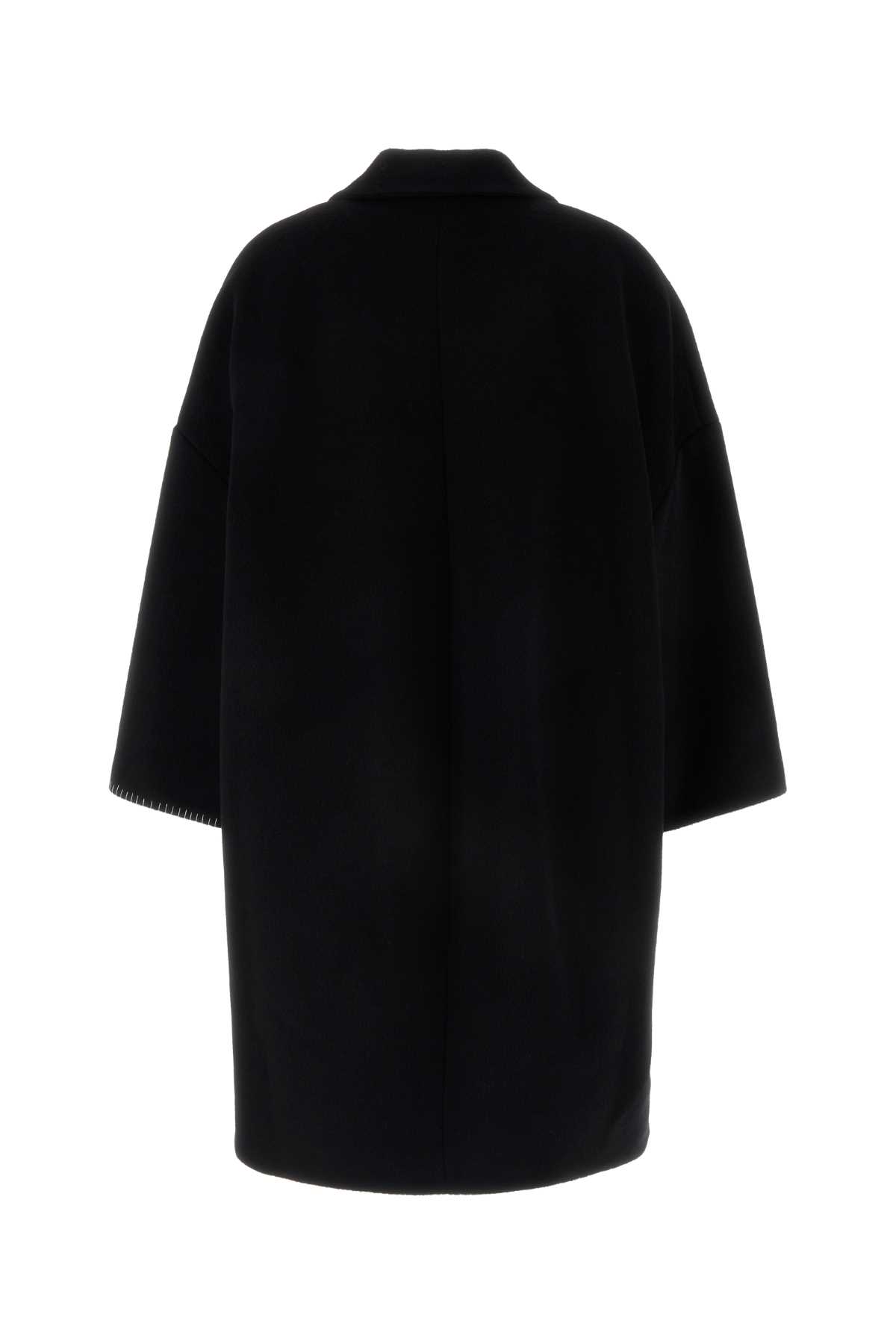 Shop Marni Black Wool Blend Coat