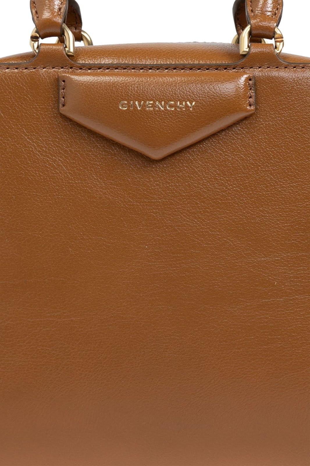 Shop Givenchy Mini Antigona Cube Bag In Brown