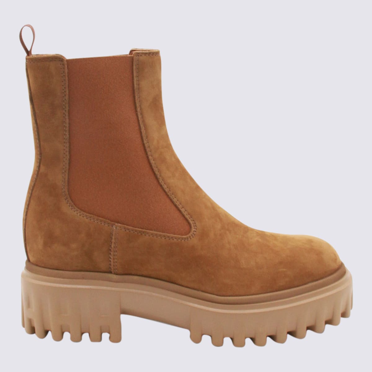 Hogan Brown Leather Boots