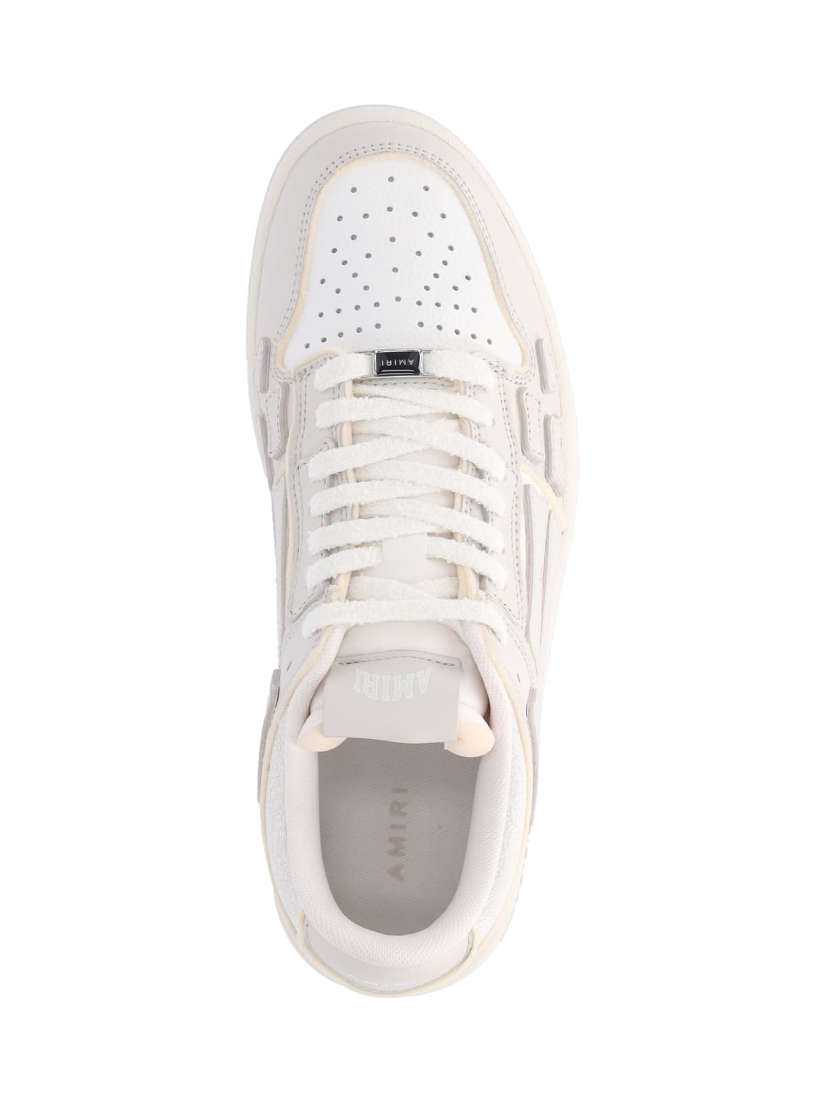 Shop Amiri Collegiate Skel Low-top Sneakers In Taupe