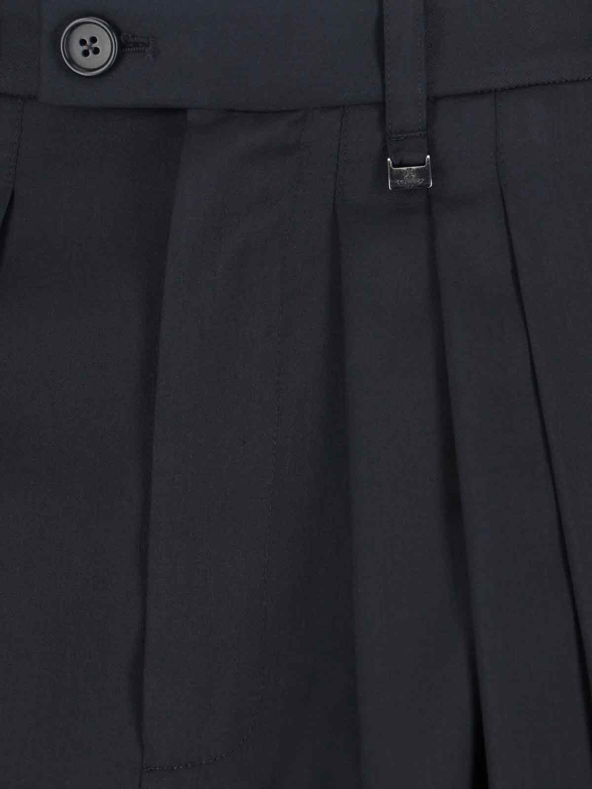 Vivienne Westwood Black Wool Culotte Pants In Black