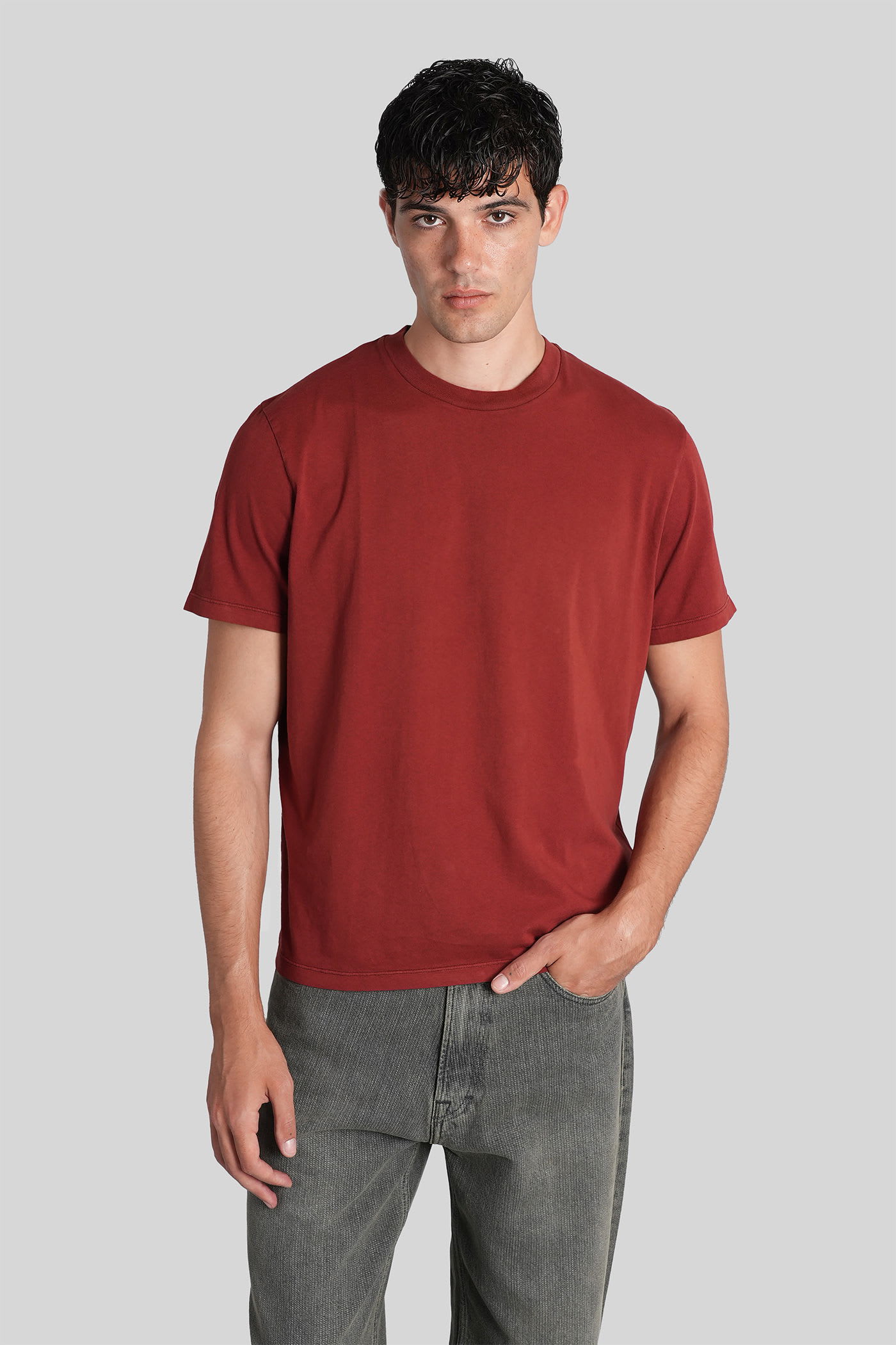Our Legacy Short Sleeve Crew Neck Basic T-shirt In Red