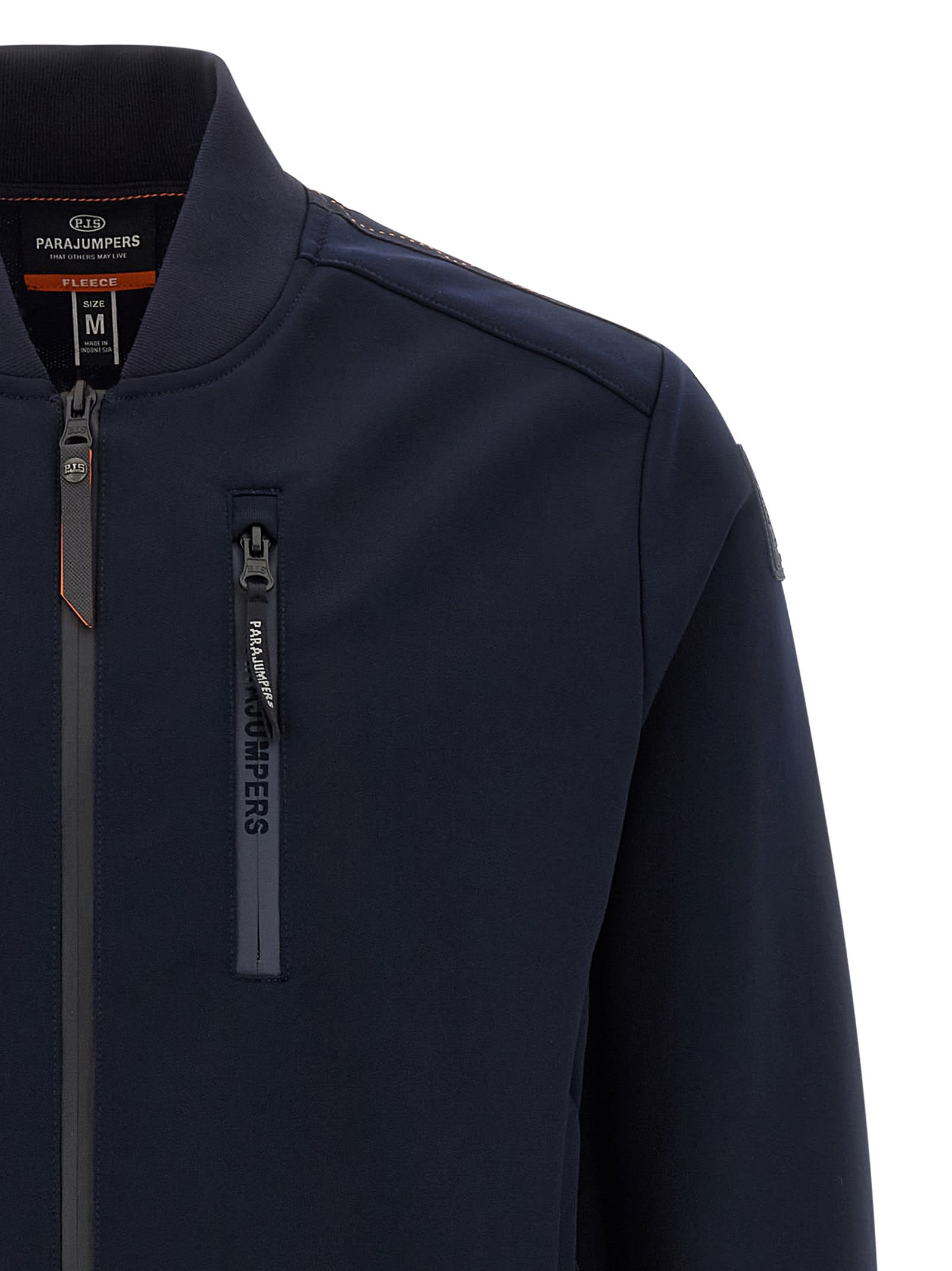 Parajumpers Mckay Zip-front Logo-patch Jacket In Blue