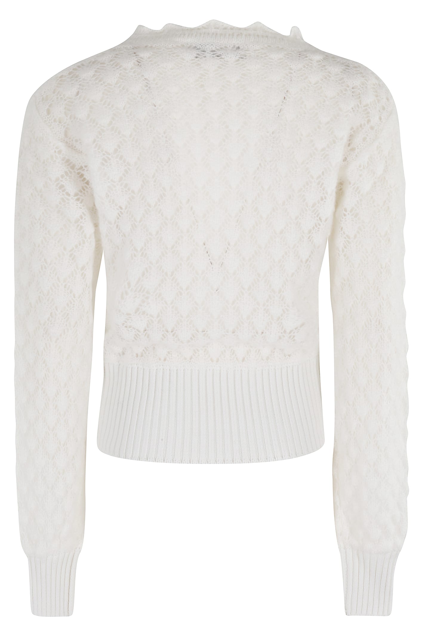 Blumarine Crew Neck Knit In White