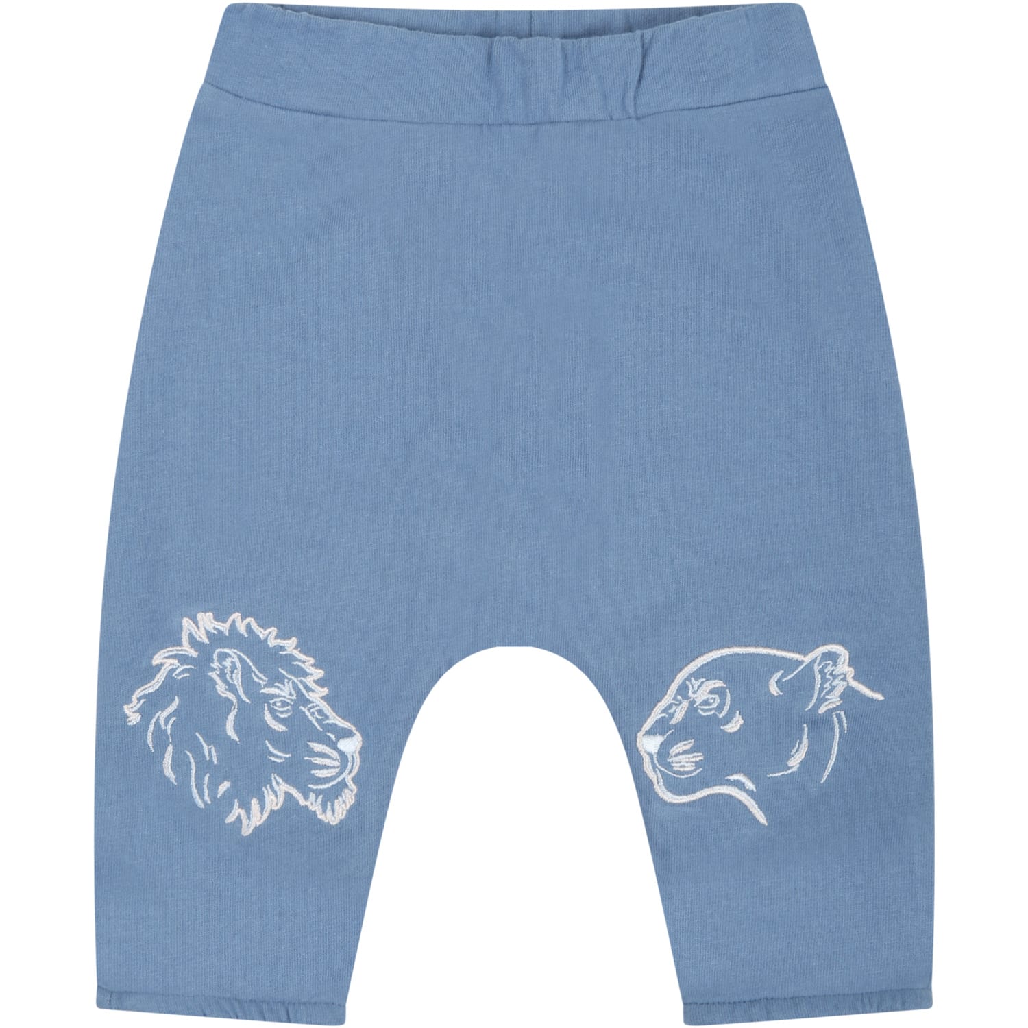 Kenzo Kids Light Blue Trouser For Baby Boy