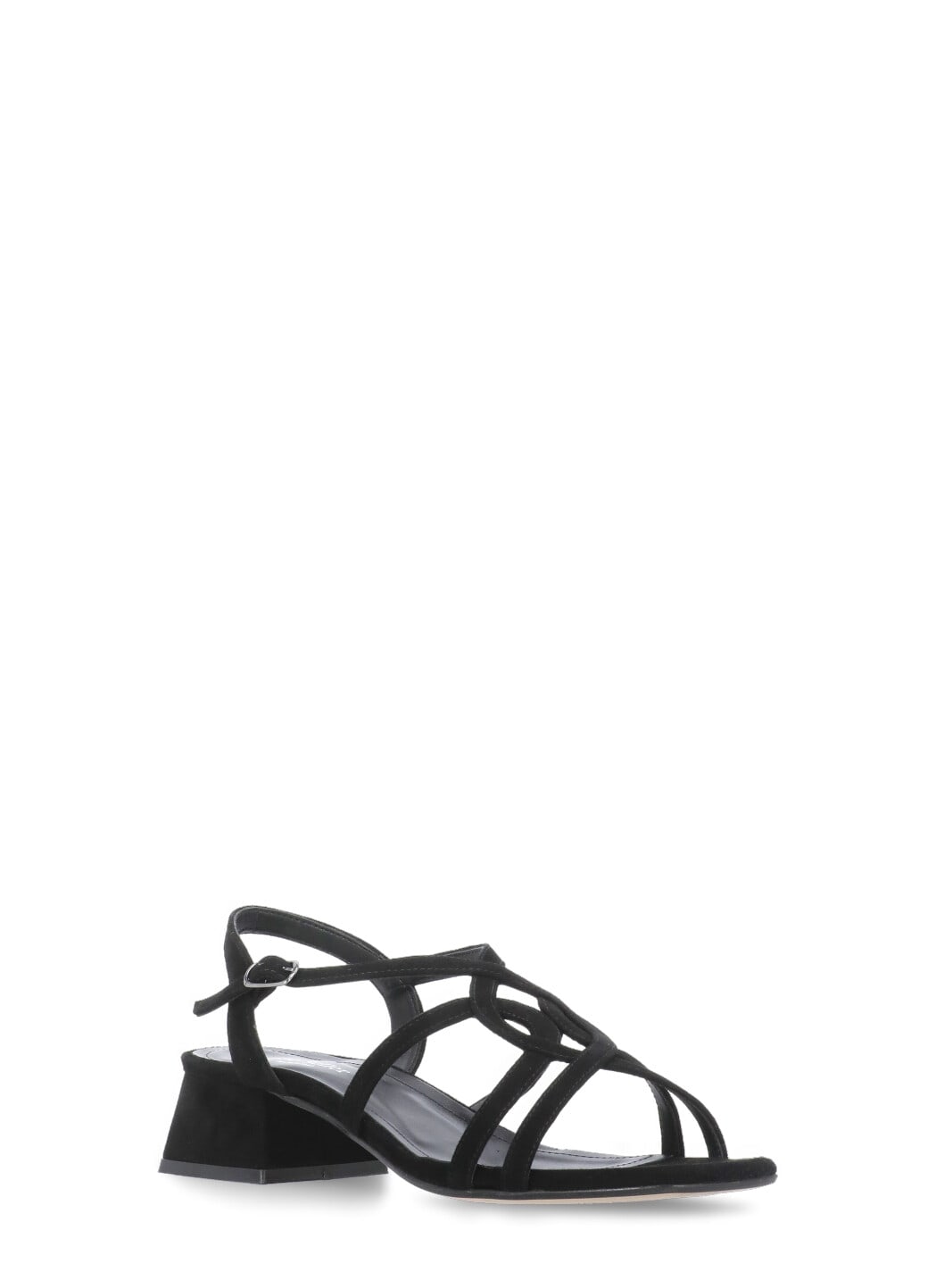 Shop The Seller Suede Leather Heeled Sandals In Black