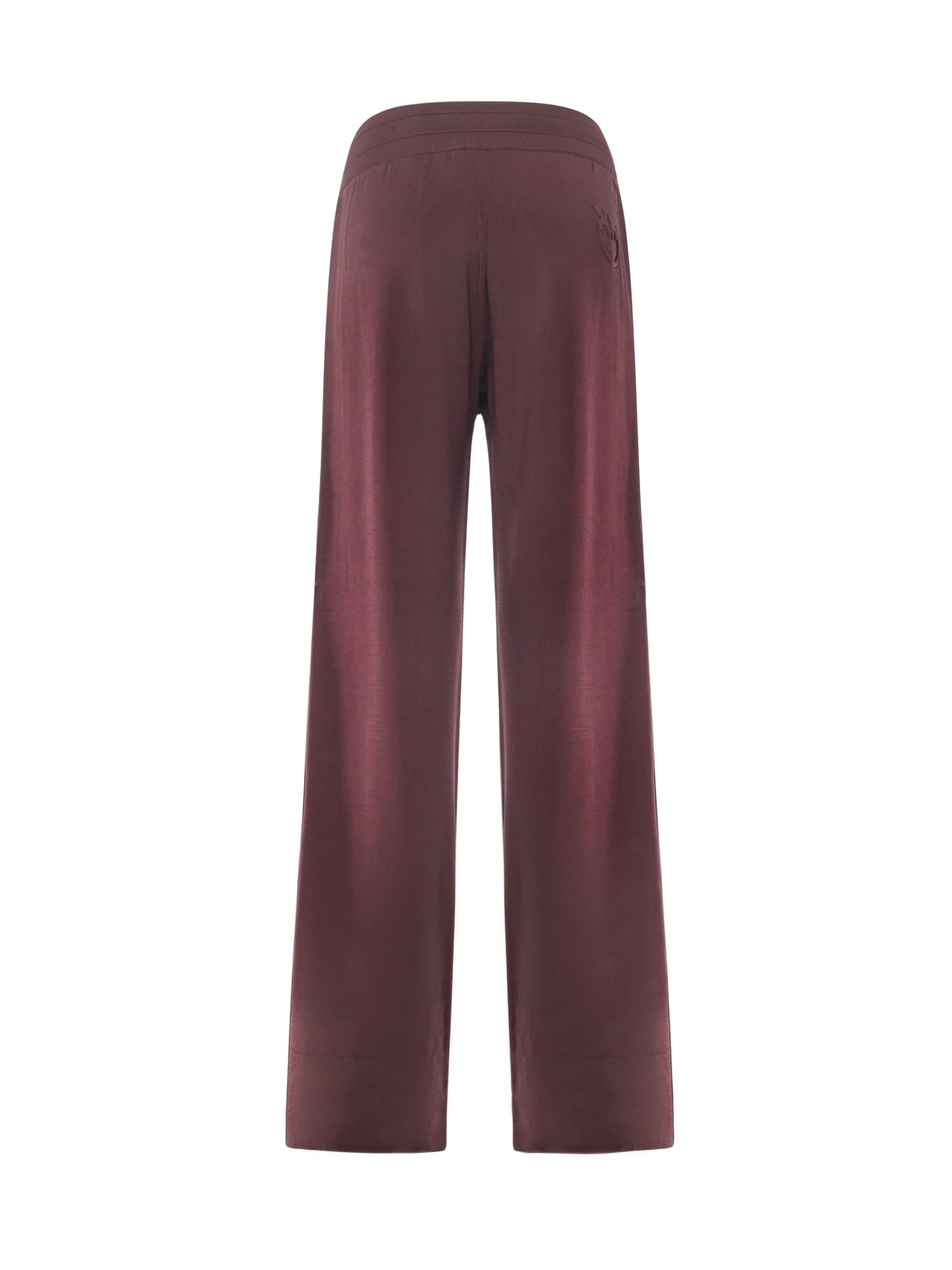 Pinko Track Pants With Love Birds Logo In Burgundy