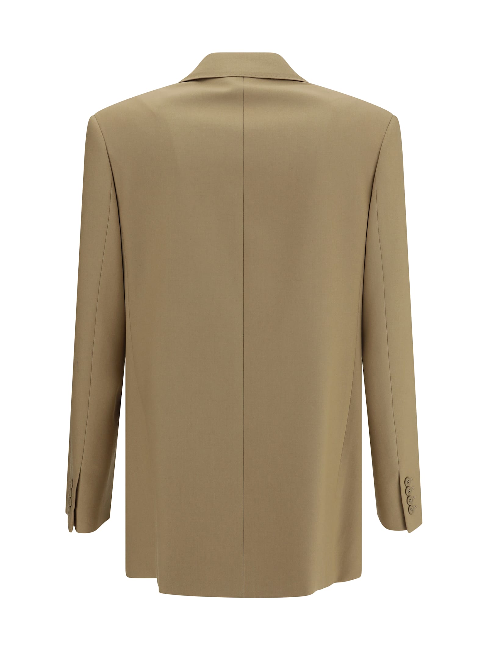 Saint Laurent Wool Blazer Jacket Button Detailing In Gingembre