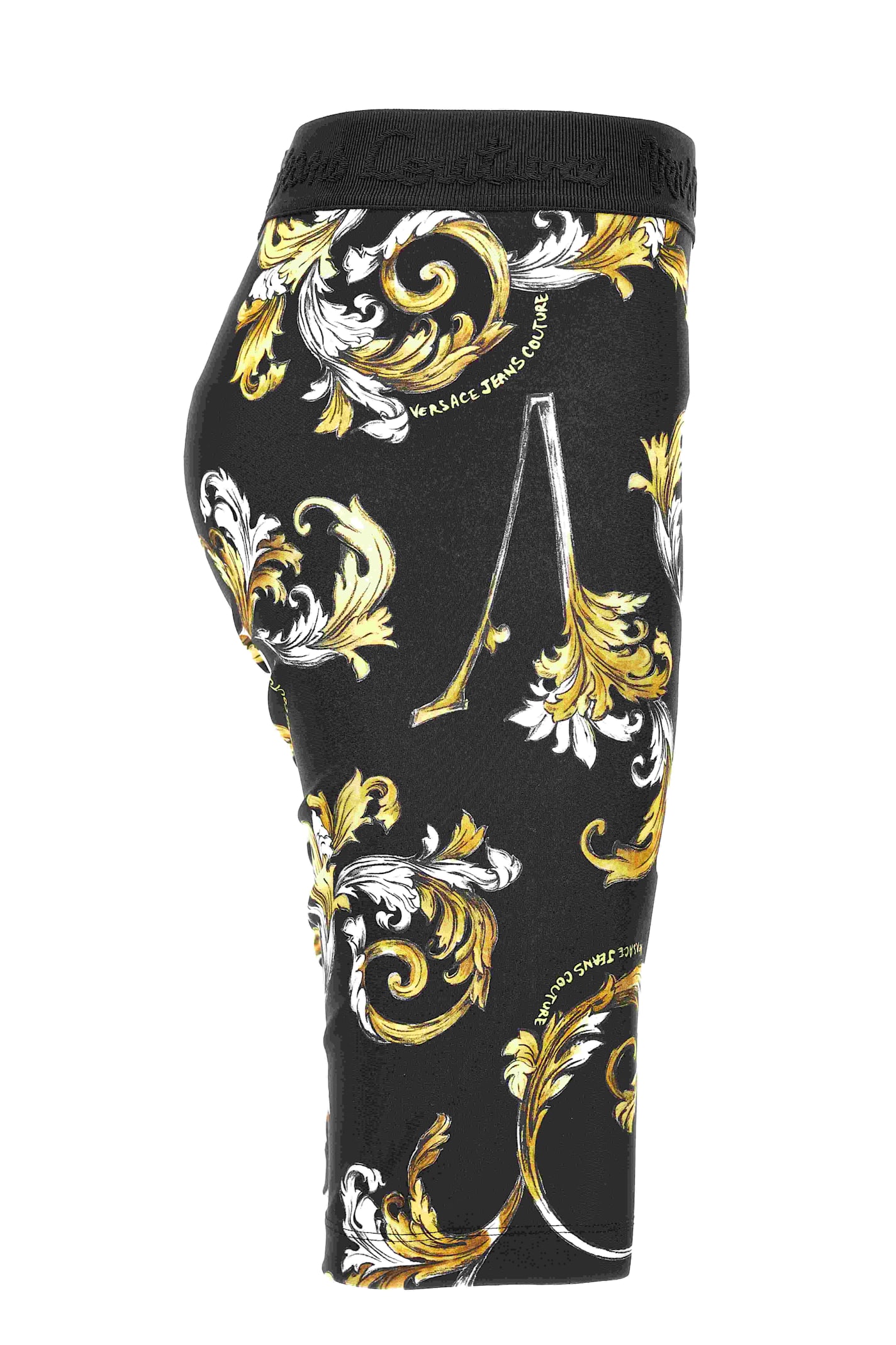 Versace Jeans Couture Short Leggings In Black
