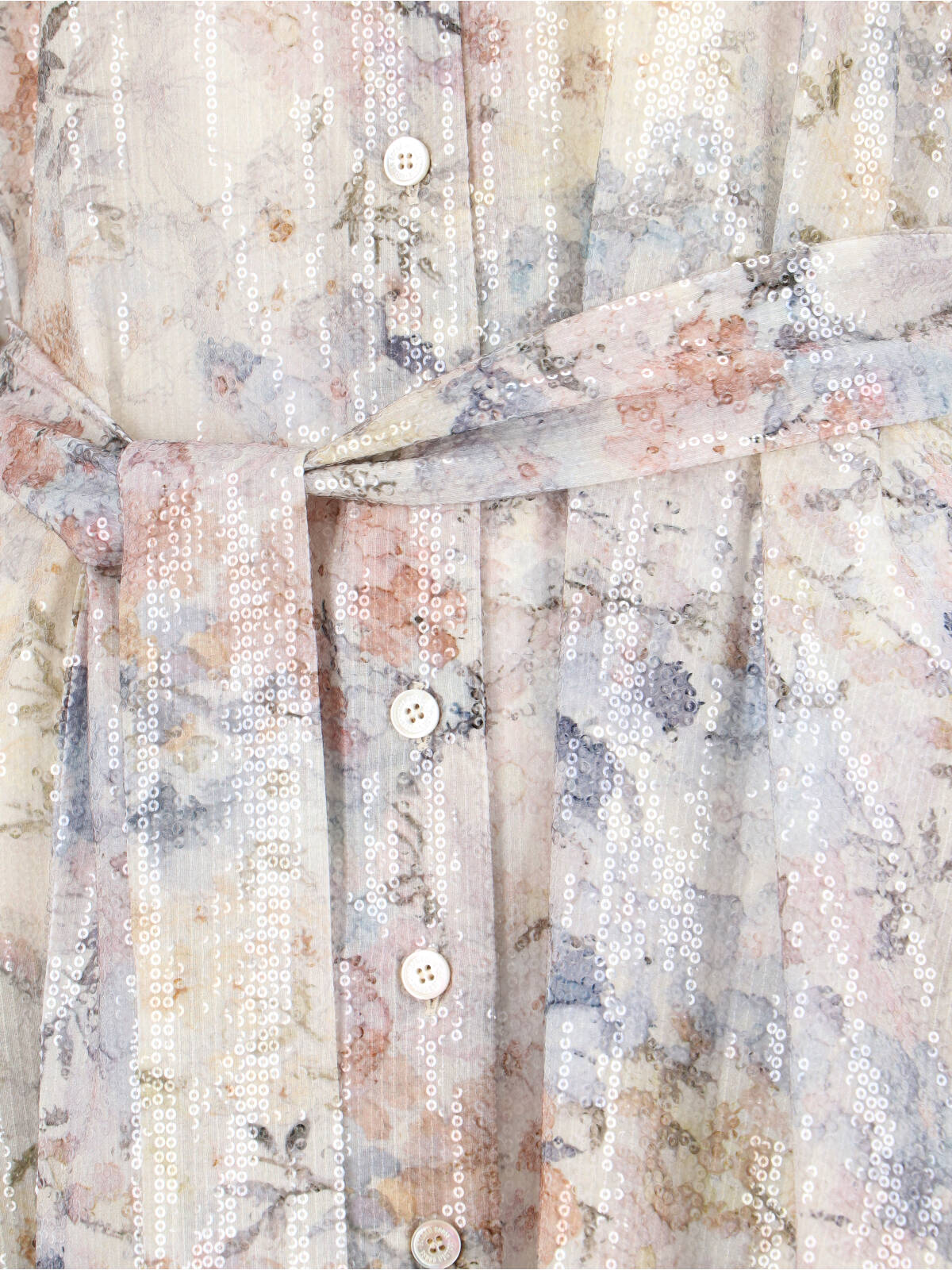 Golden Goose Multicolor Sequined Floral Print In Gray