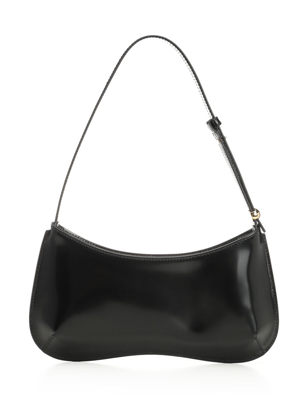 Jacquemus Versatile Shoulder Bag Adjustable Strap Smooth Finish In Black